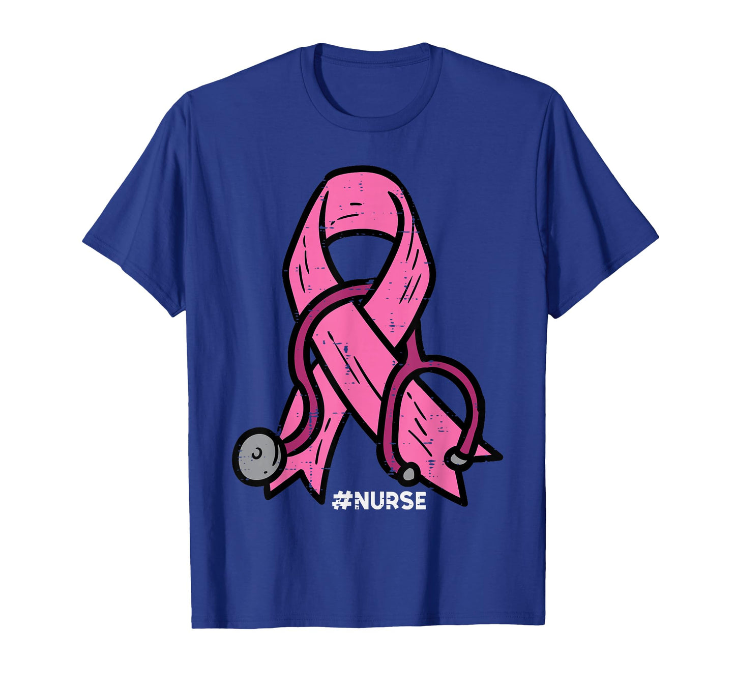Breast Cancer Awareness Ribbon Nurse Scrub Top Women Men T-Shirt