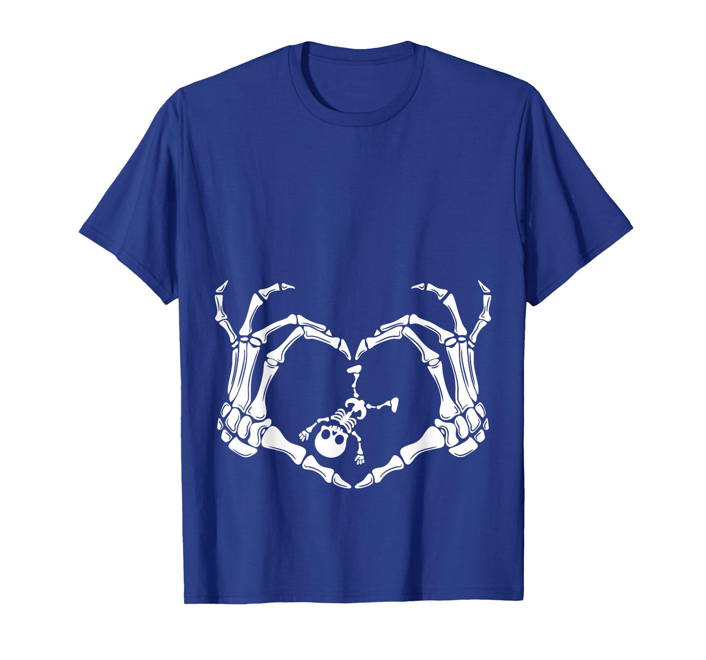 Halloween Skeleton Baby Rib Cage Pregnant Pumpkin New Mom T-Shirt