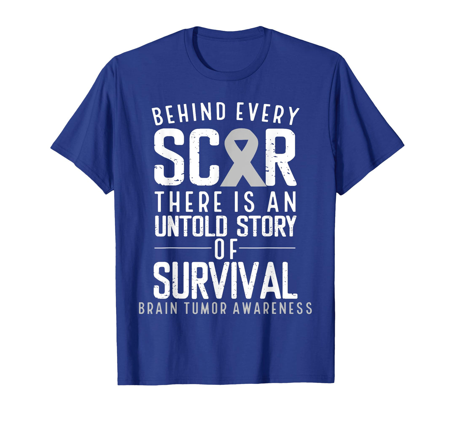 Glioblastoma Multirome Warrior Month Day Survivor Brain Cancer Awareness Survivor Grey Ribbon Brain Tumor T-Shirt