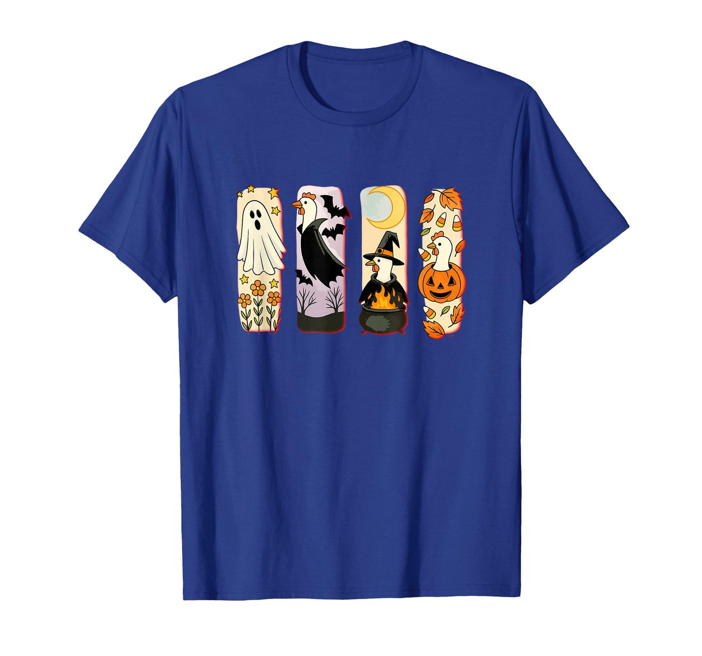 Halloween Collection Chickens Cosplay Witch Carved Pumpkin T-Shirt