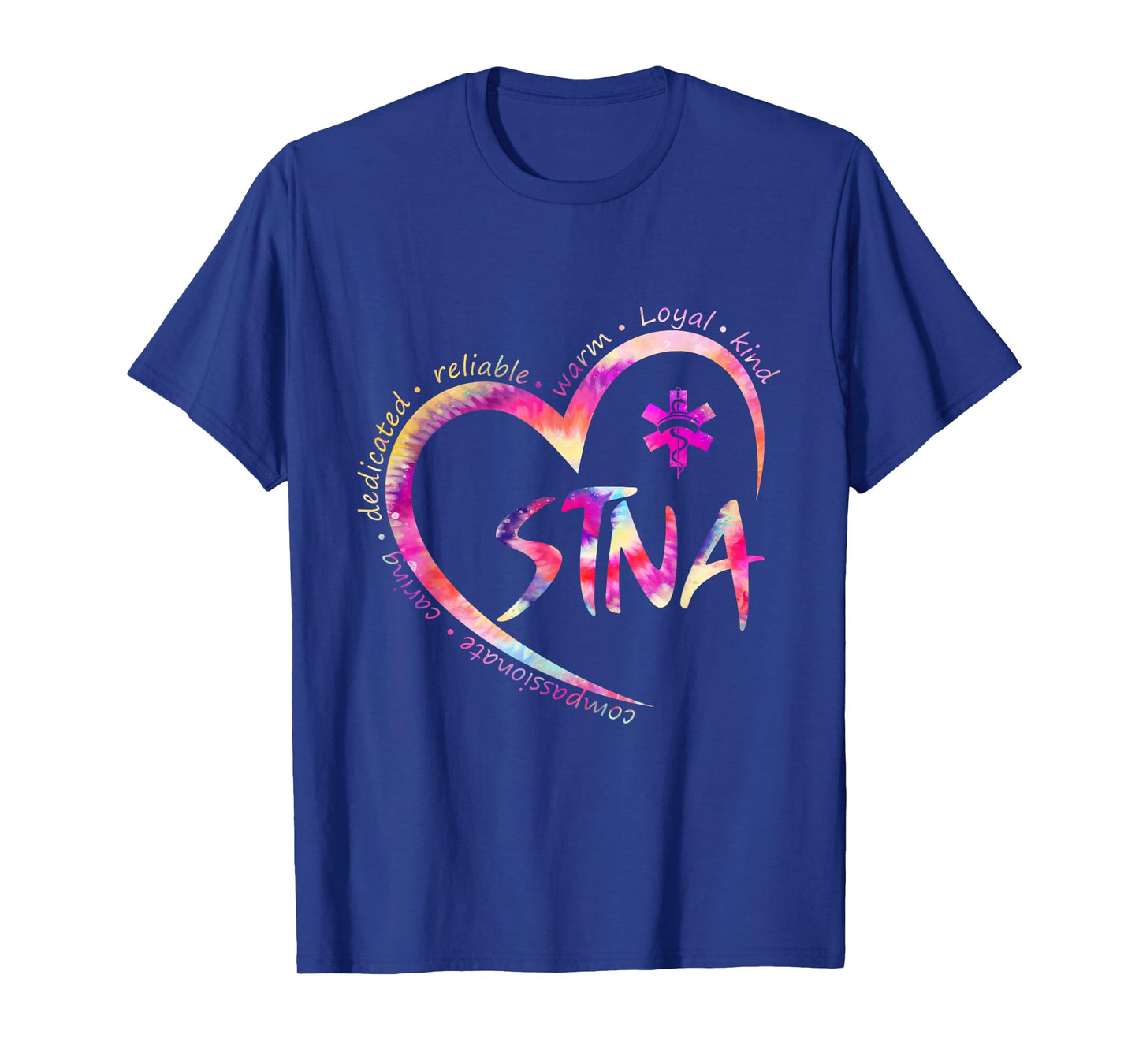 Tie Dye Nurse Stna Life Sunflowers Heart Nursing Assistant T-Shirt
