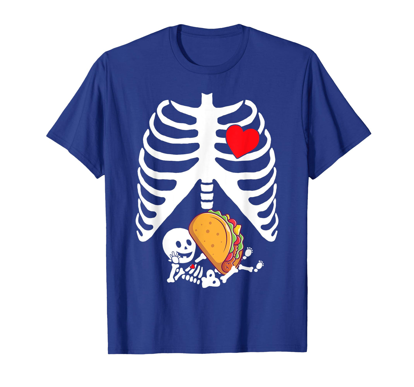 Pregnancy Announcement Halloween Skeleton Baby Tacos Xray T-Shirt