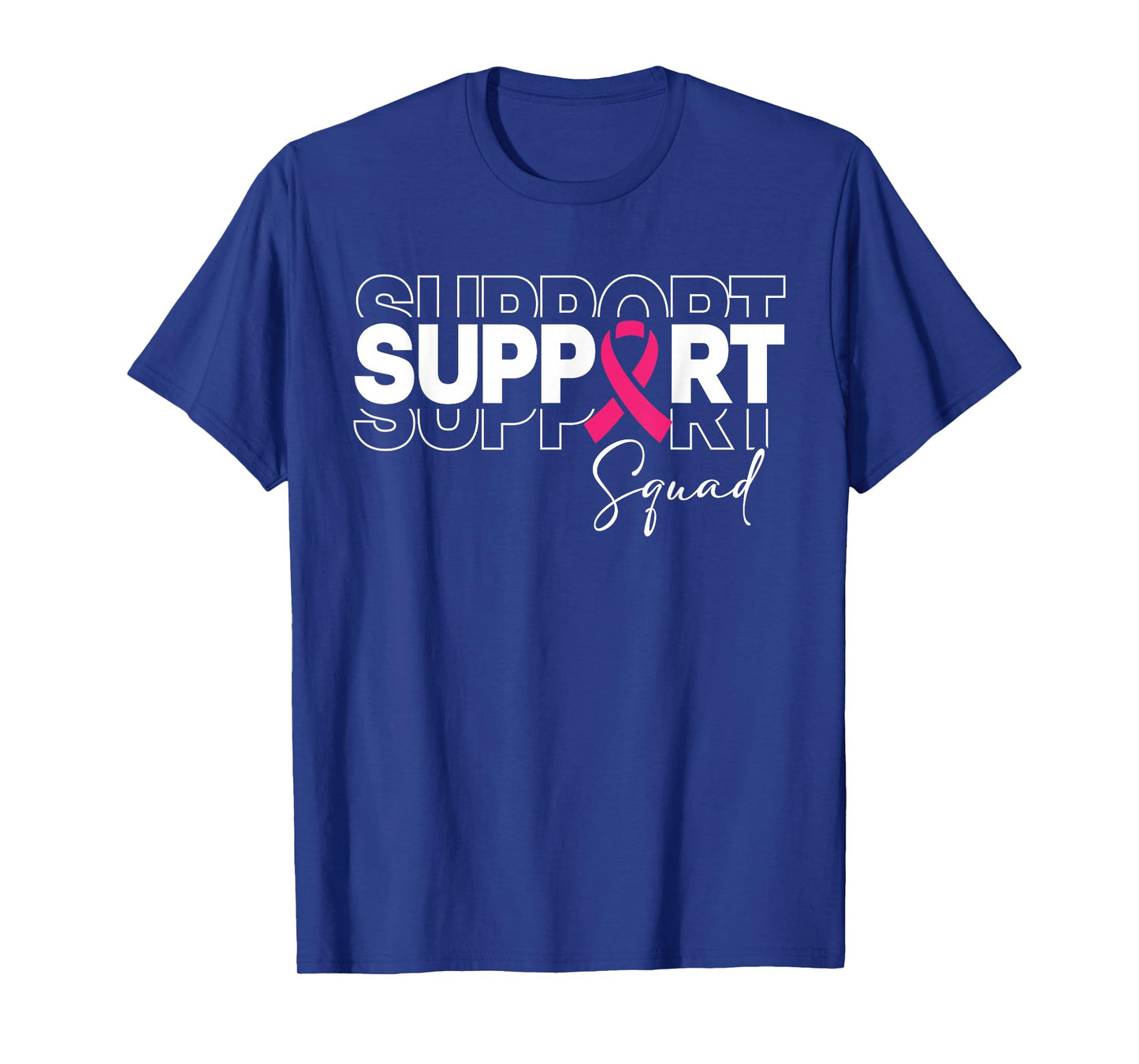 Breast Cancer Support Squad Awareness Pink Ribbon Family T-Shirt