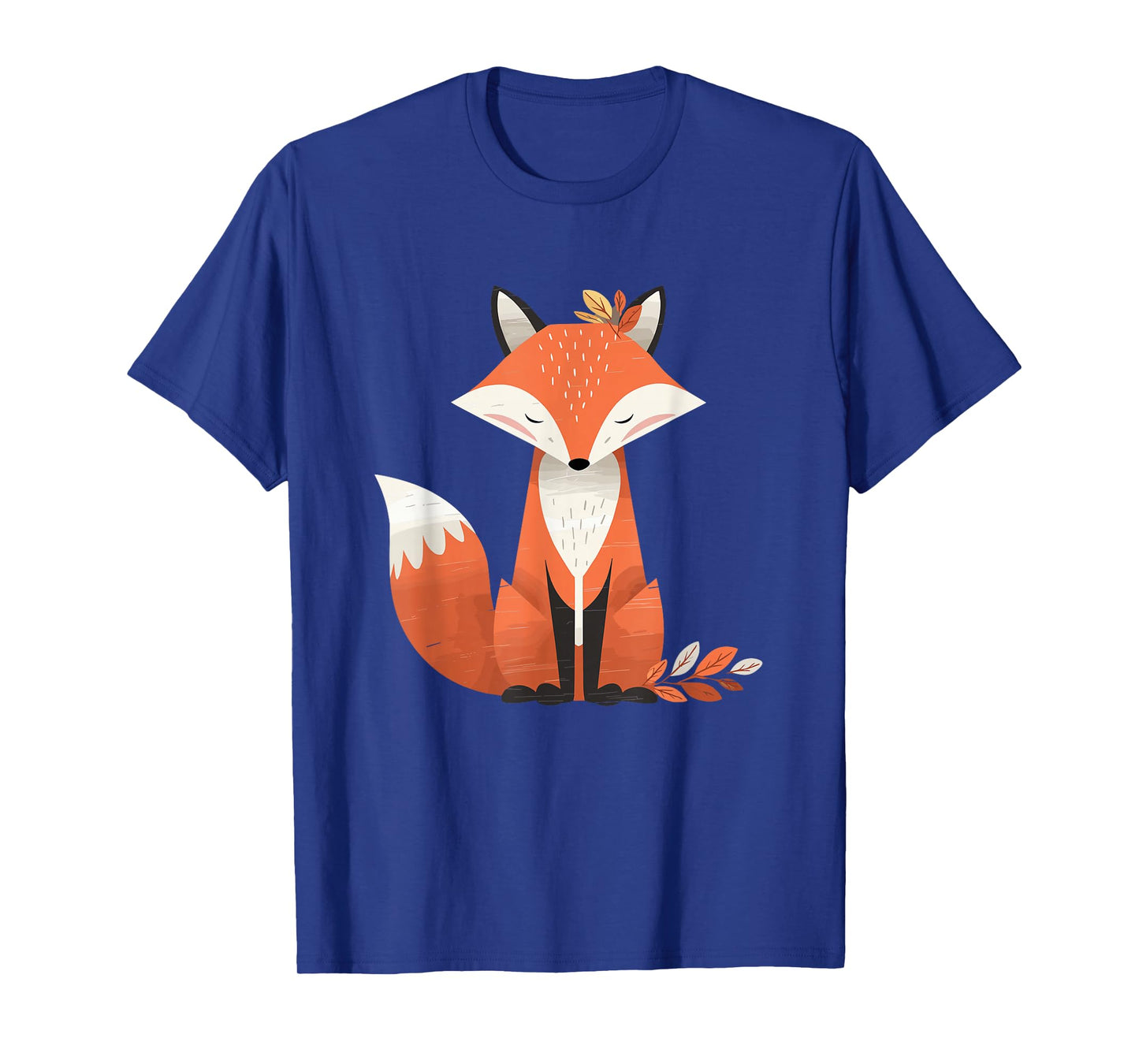 Fox Autumn Leaves Cute Animal Woodland Fall Nature Forest T-Shirt