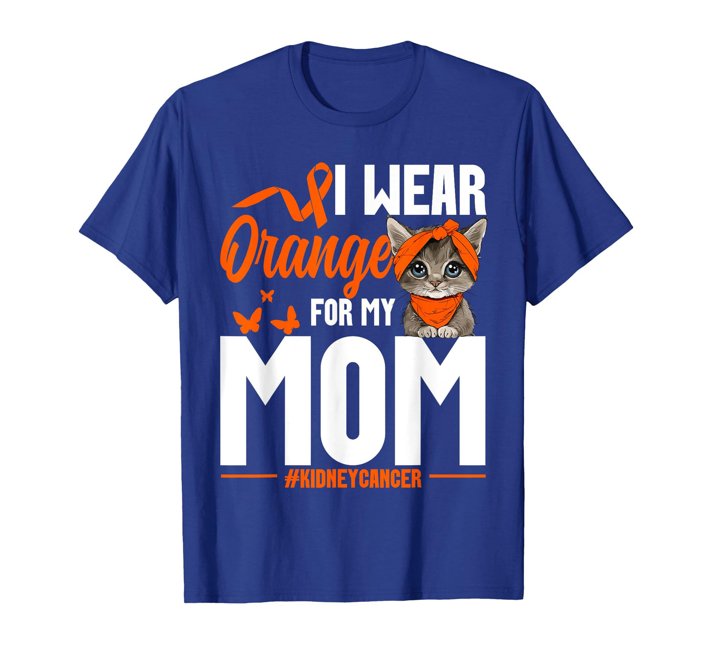 Kidney Cancer Awareness Mama Cat Mom Survivor Kidney Cancer T-Shirt