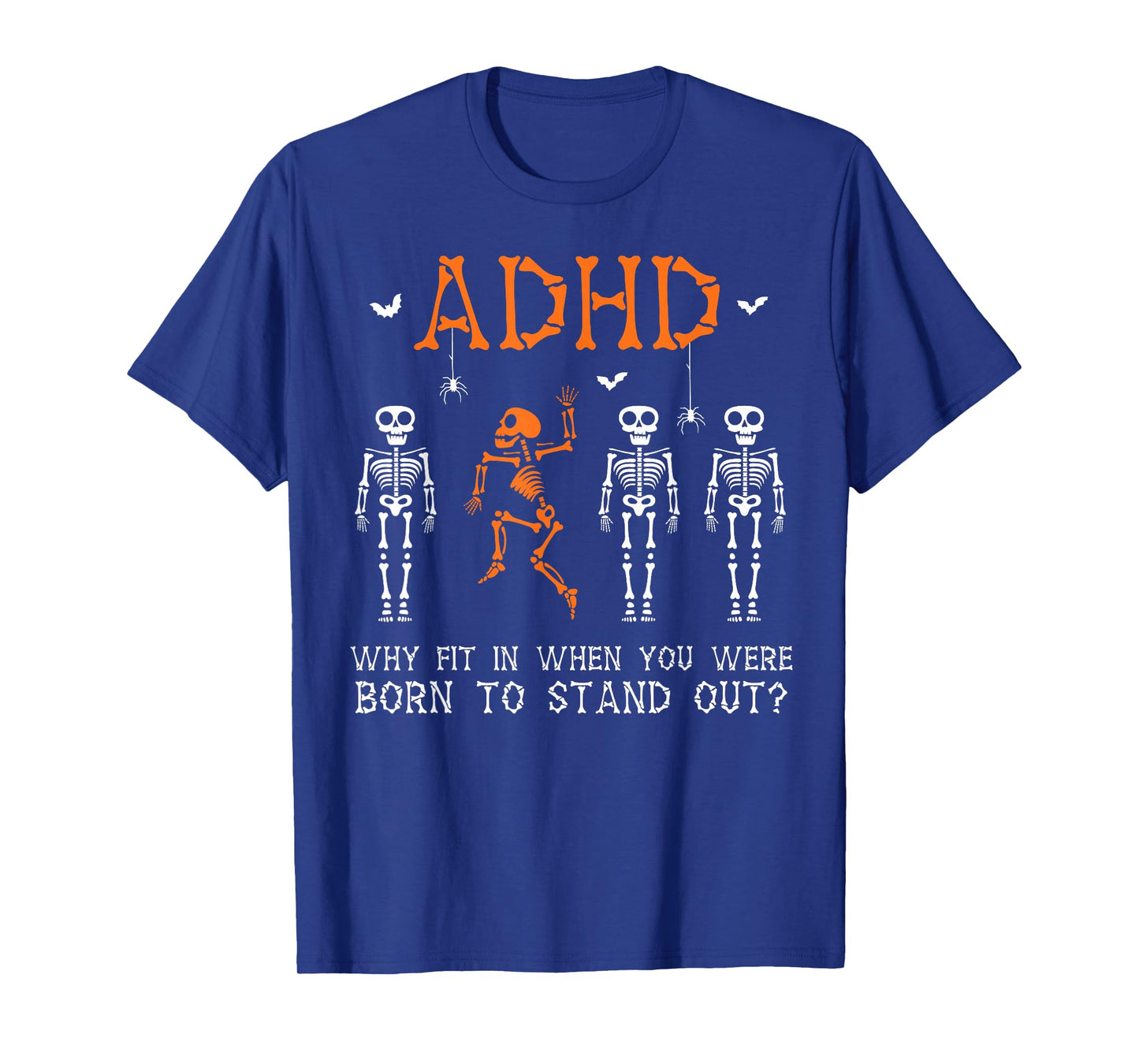 ADHD Halloween Skeleton Graphic Design for Spooky Season Fun T-Shirt