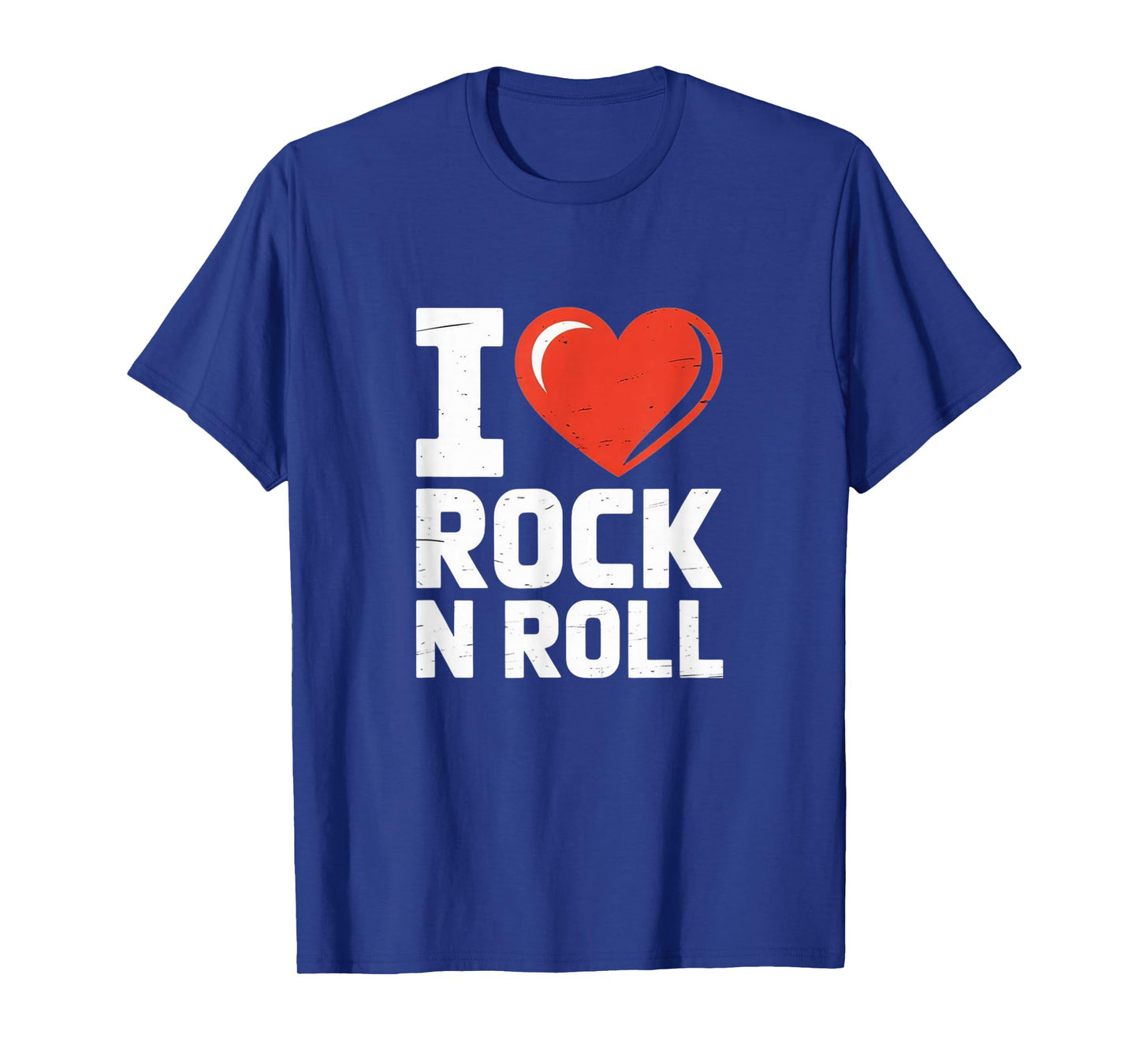 I Heart Rock N Roll - Bold Heart Letters Tee T-Shirt