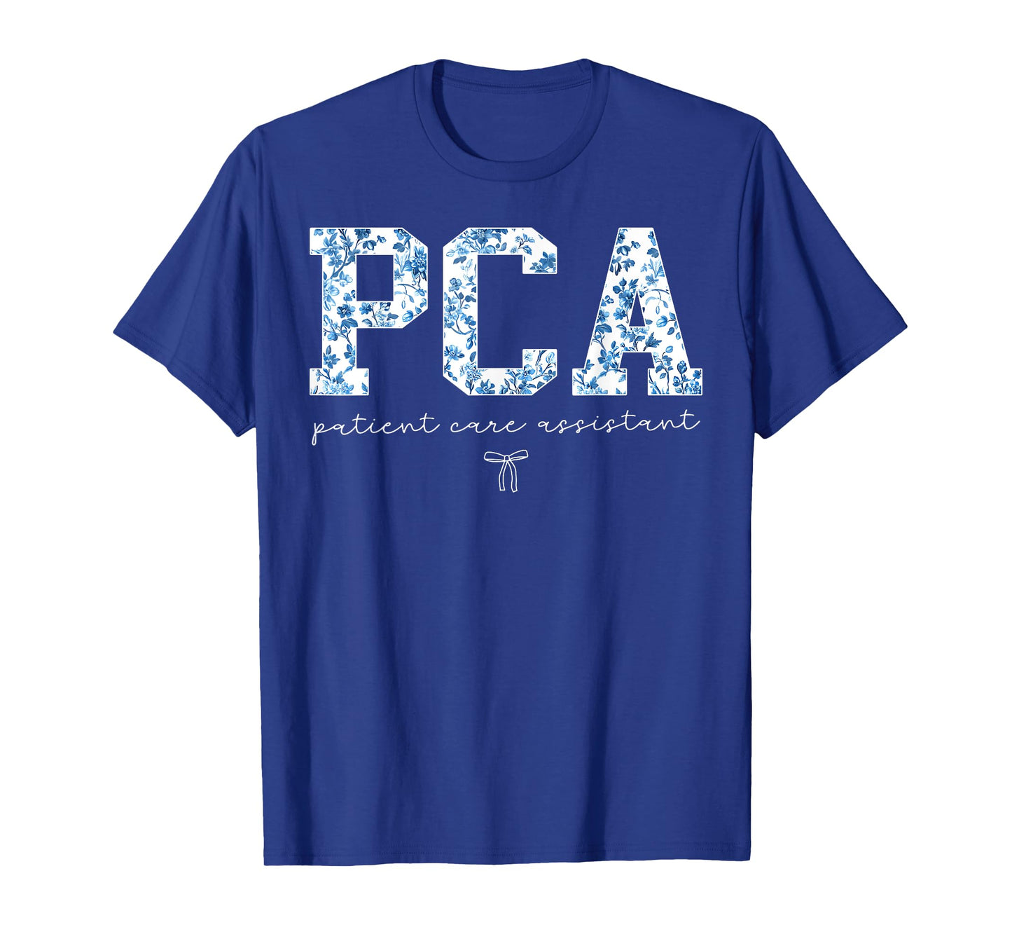 Floral Patient Care Assistant PCA Healthcare Worker Nursing T-Shirt