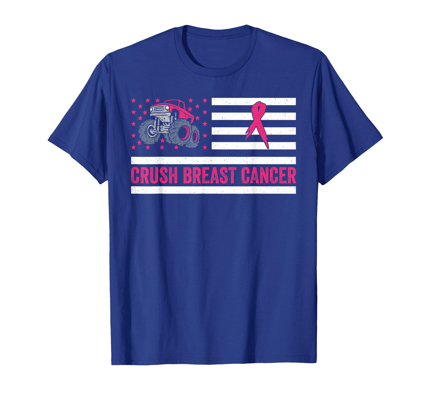 Crush Breast Cancer Awareness Truck Design T-Shirt