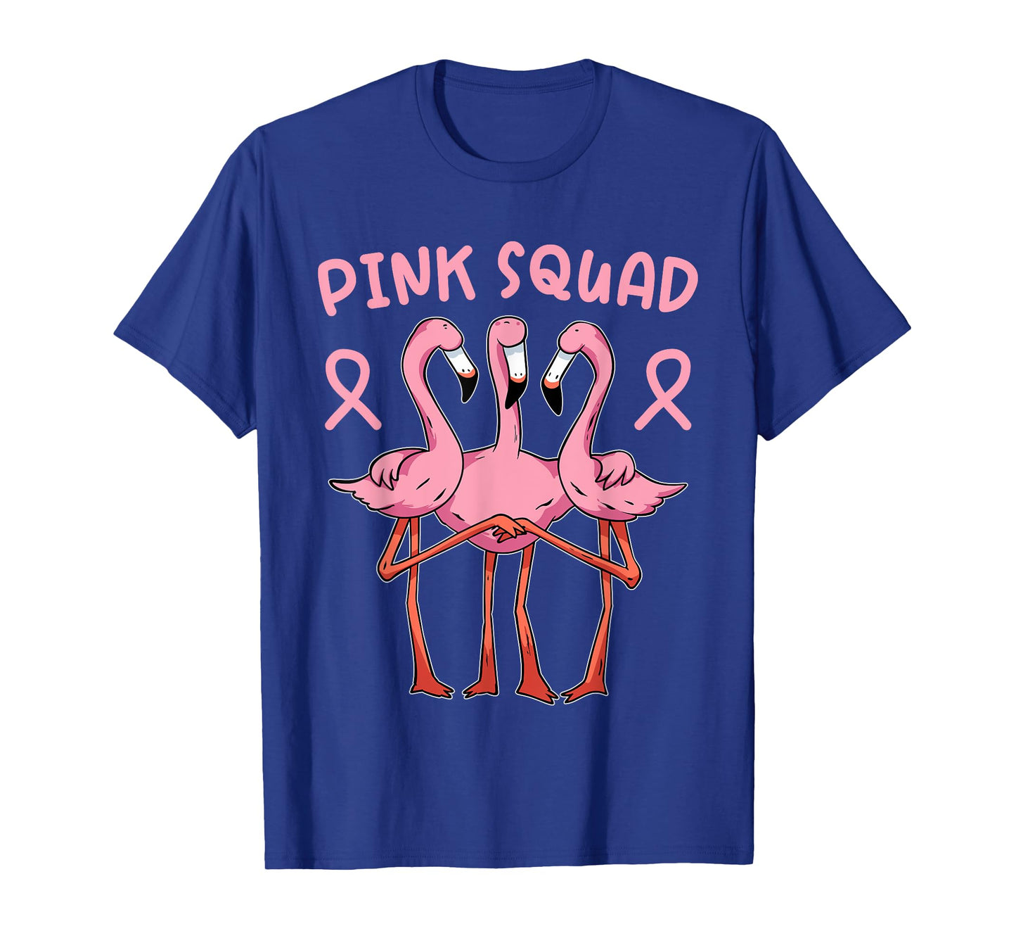 Flamingo Breast Cancer Family Matching Pink Support Squad T-Shirt