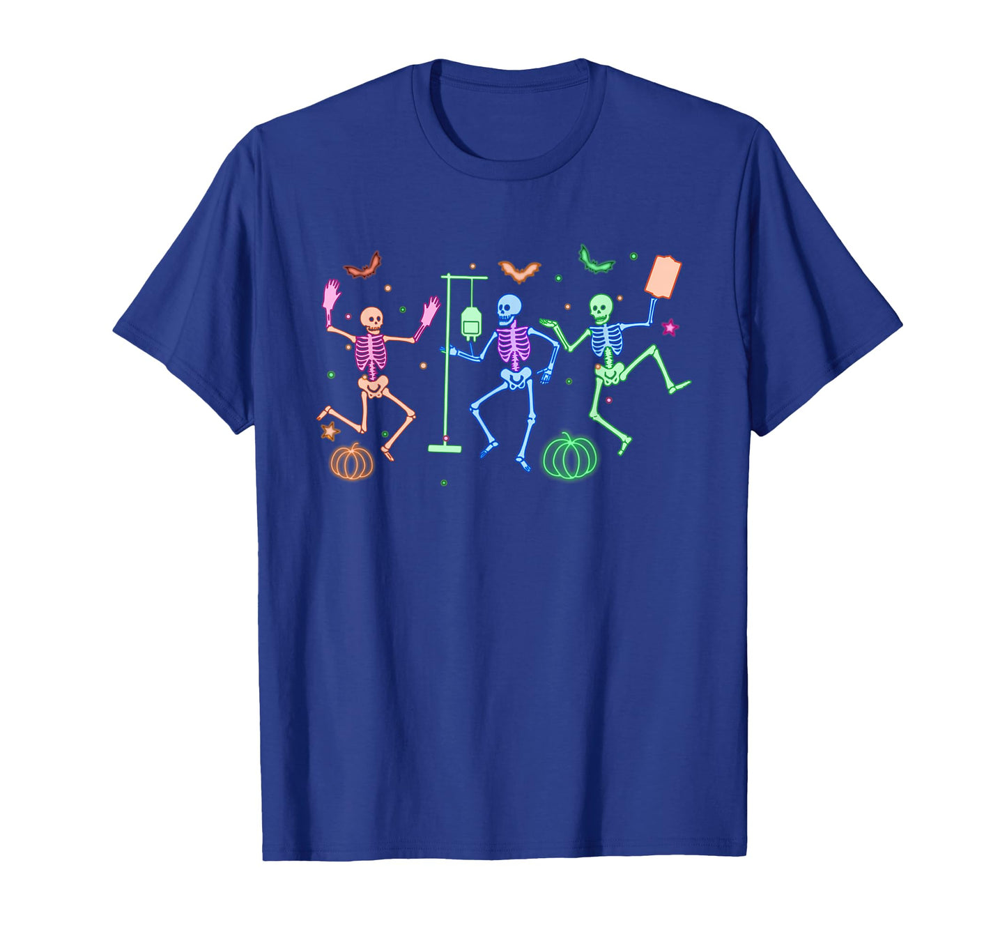 Funny Nurse Skeleton Halloween Healthcare Crew Skeleton T-Shirt