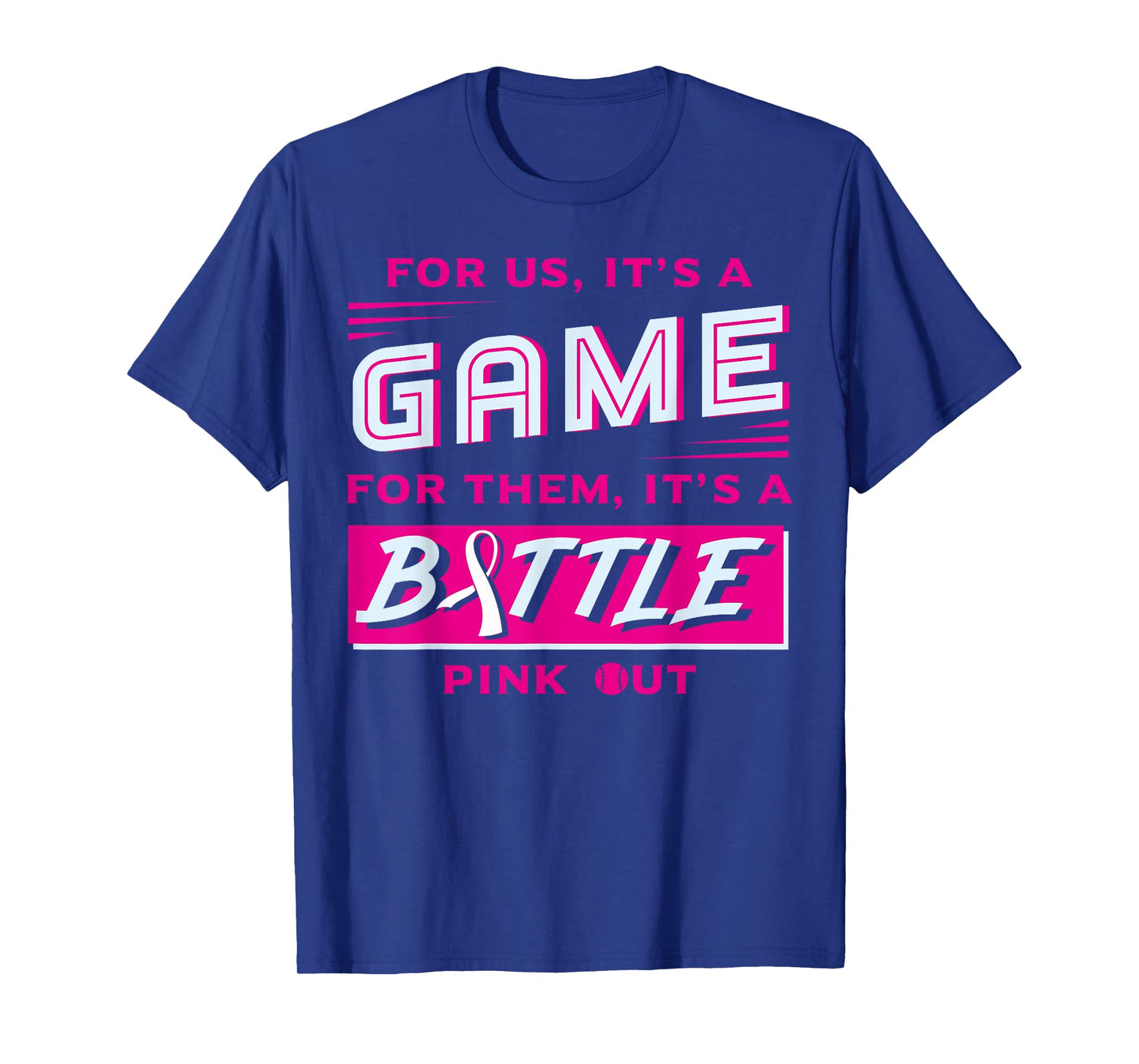 Pink Out Breast Cancer Softball Ball Pink Ribbon Mammogram T-Shirt