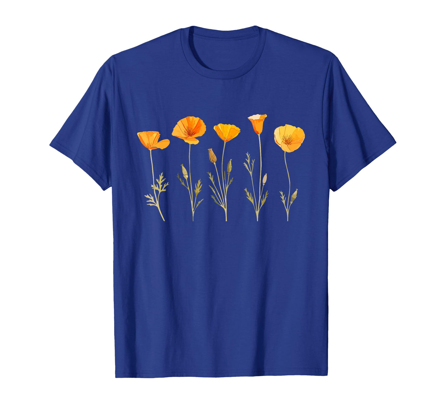 Vintage California Poppy Flower T-Shirt