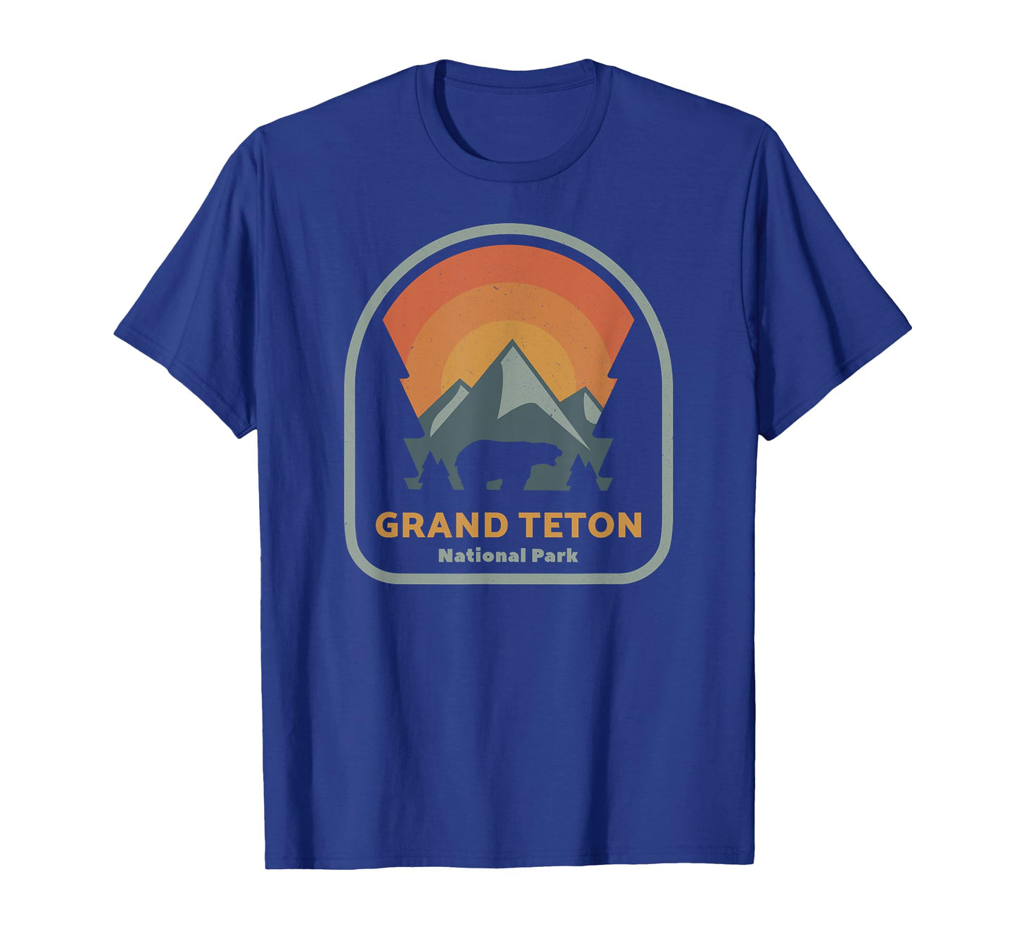Grand Teton National Park Retro Sunset Vintage T-Shirt