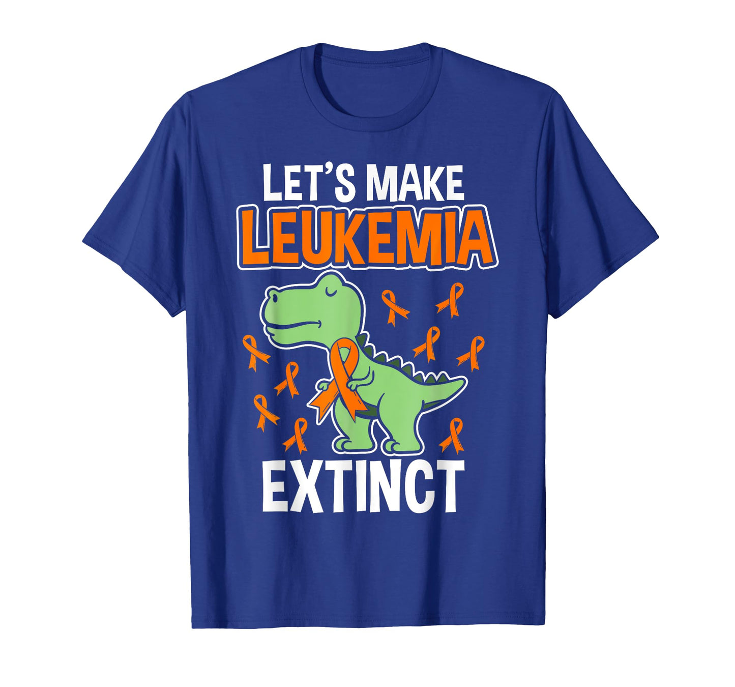 Leukemia Dinosaur Orange Ribbon T-rex Awareness Month T-Shirt