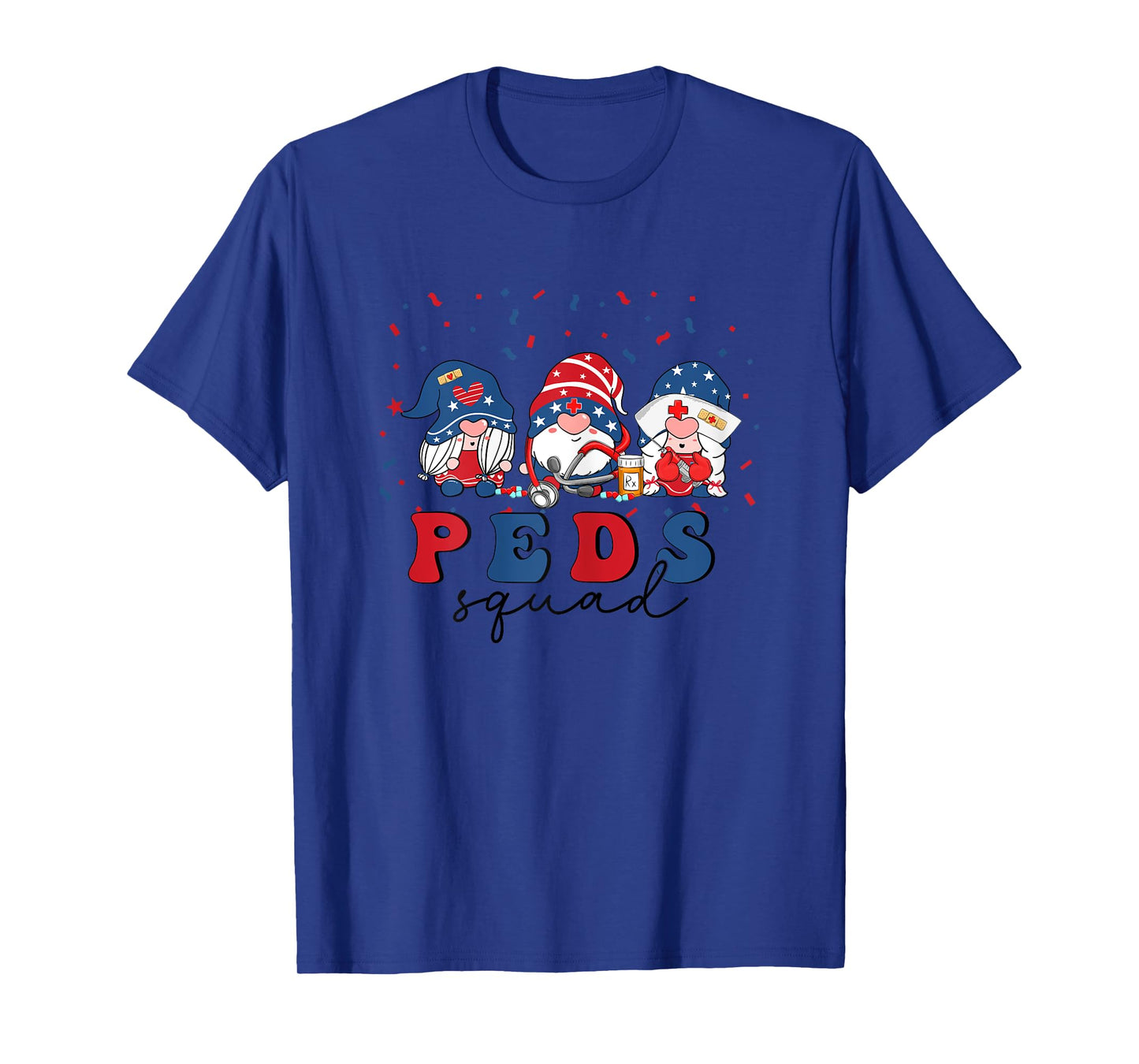 Peds Nurse 4th Of July Pediatric Nursing USA Stethoscope T-Shirt