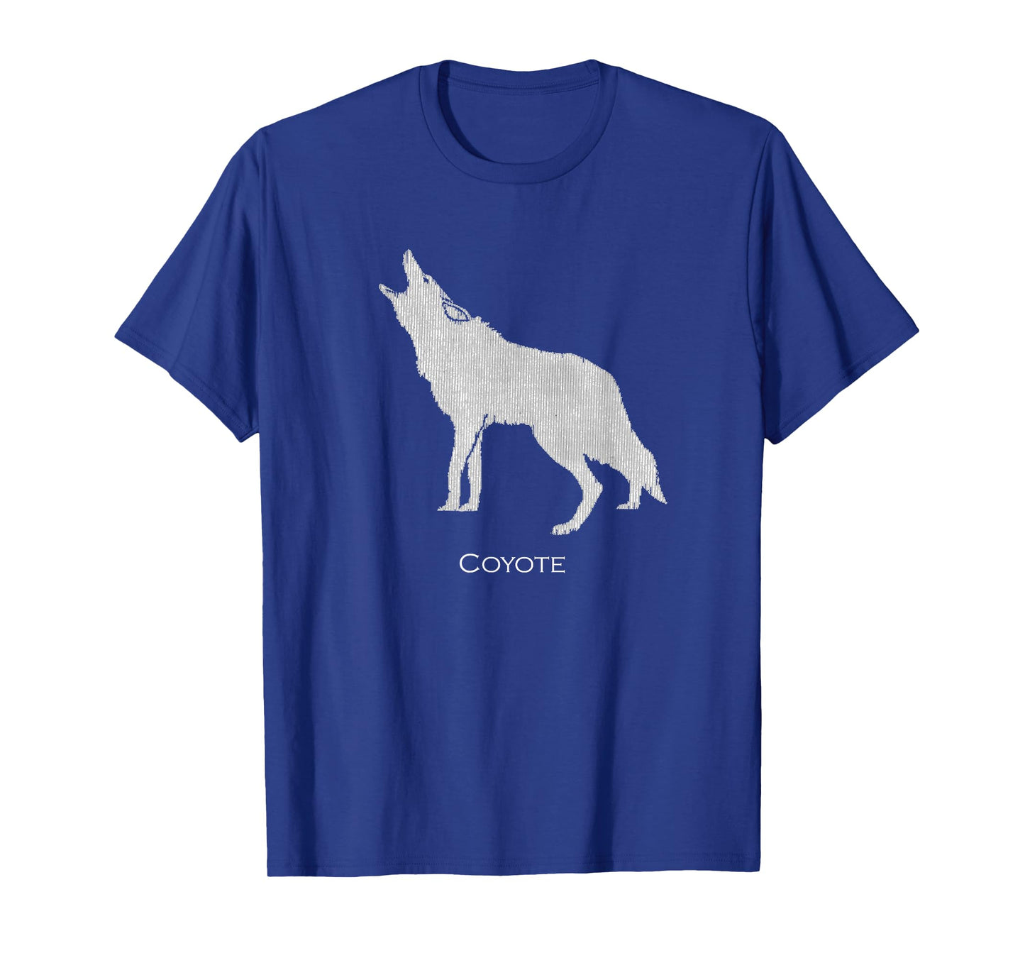 Howling Coyote Drawing Silhouette Style T-Shirt