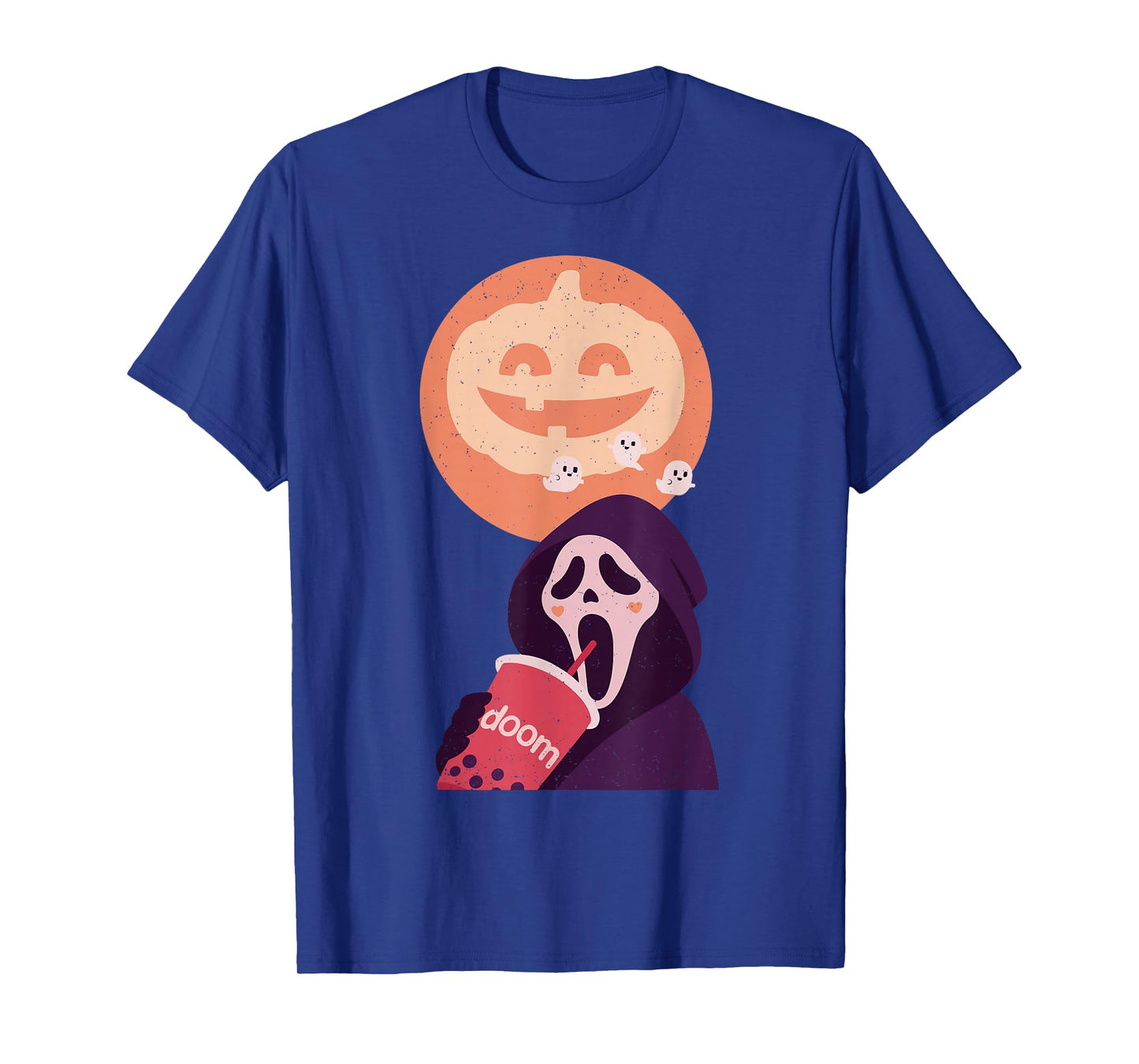 Grim Reaper Pumpkin Halloween Funny Spooky Season T-Shirt