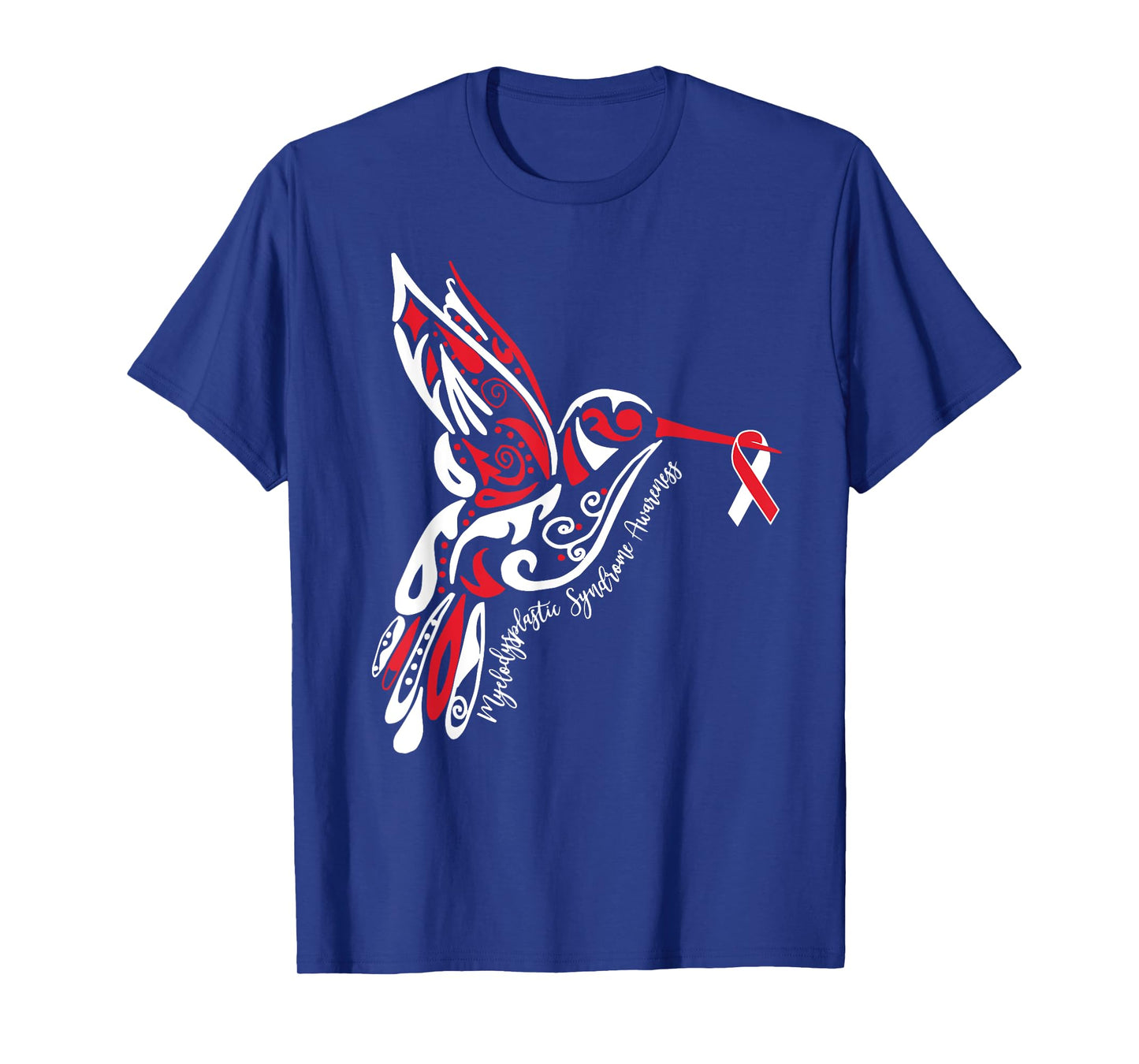 Myelodysplastic Syndrome MDS Awareness Hummingbird Ribbon T-Shirt