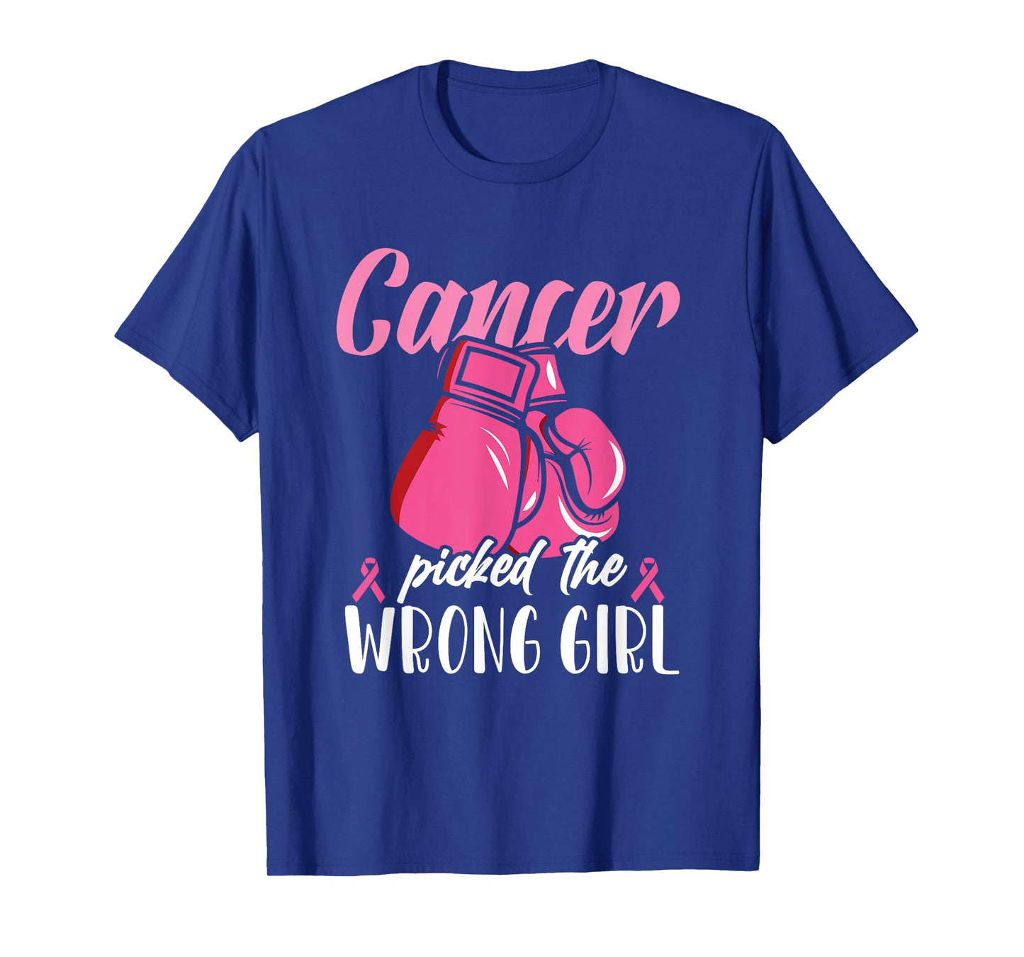 Breast Cancer Picked Wrong Girl Awareness Fighter Survivor T-Shirt