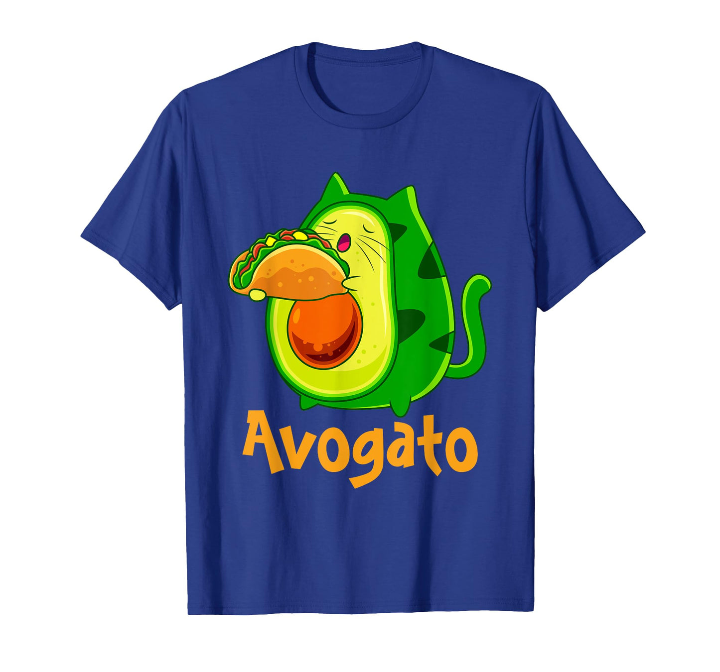 Avogato Avocato Cats Avocado with Taco Vegan Kitten T-Shirt
