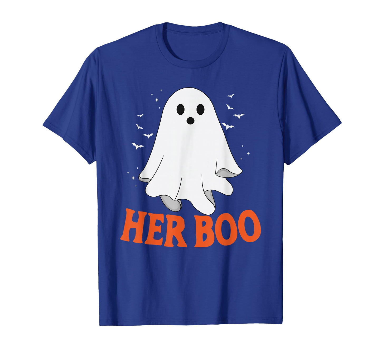 Her Boo and His Boo Funny Matching Couple Ghost Halloween T-Shirt