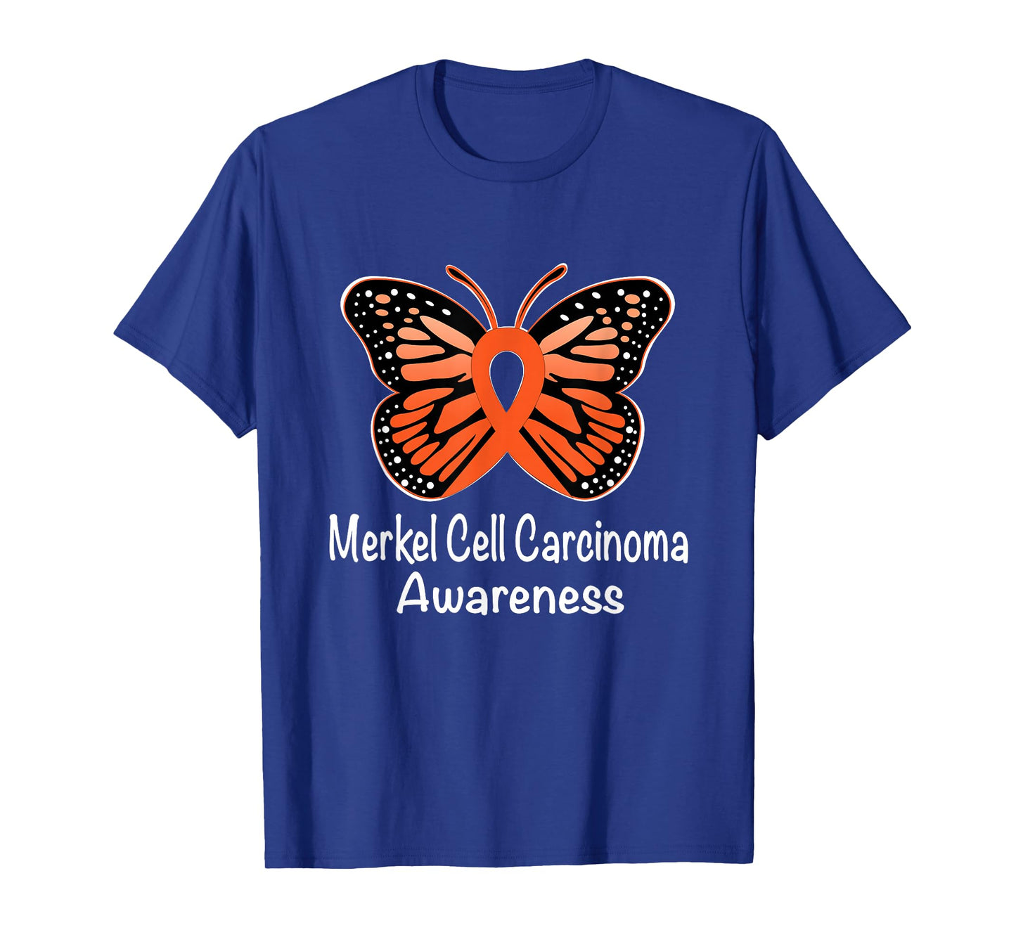 Merkel Cell Carcinoma Awareness Warrior Orange Ribbon T-Shirt