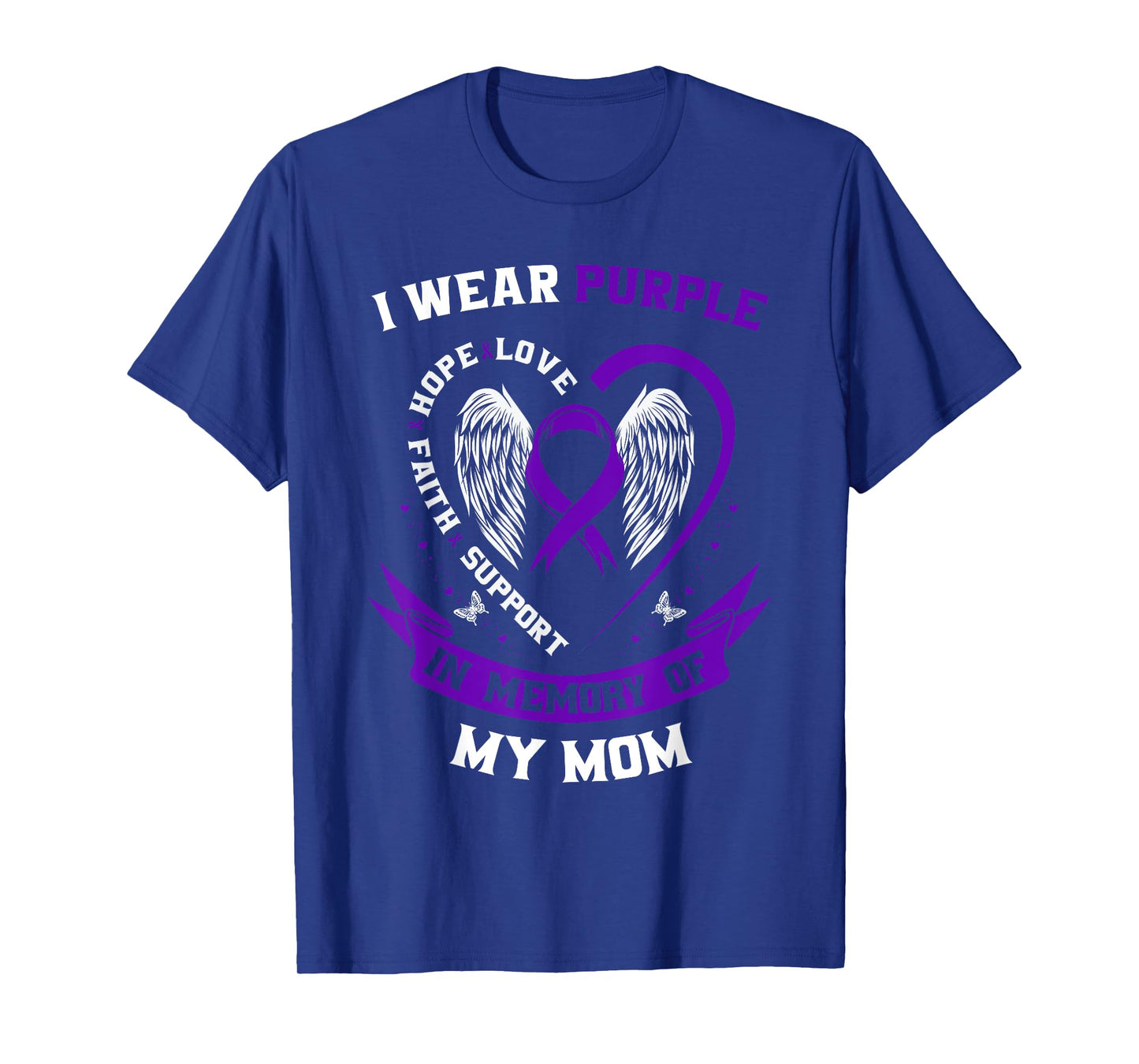 I Wear Purple In Memory of Mom Pancreatic Cancer Awareness T-Shirt