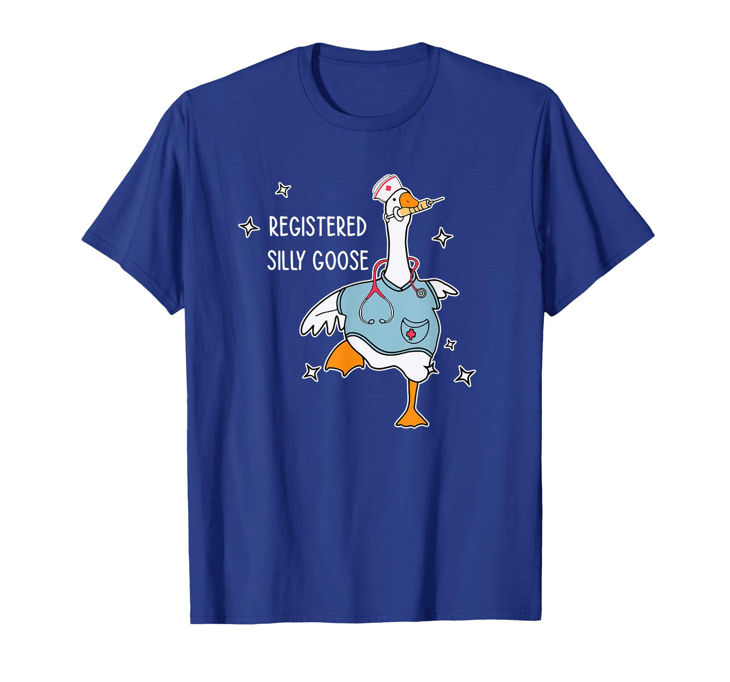 Nurse Registered Silly Goose Nursing School Black X-Small Unisex-Adults Short Sleeve T-Shirt