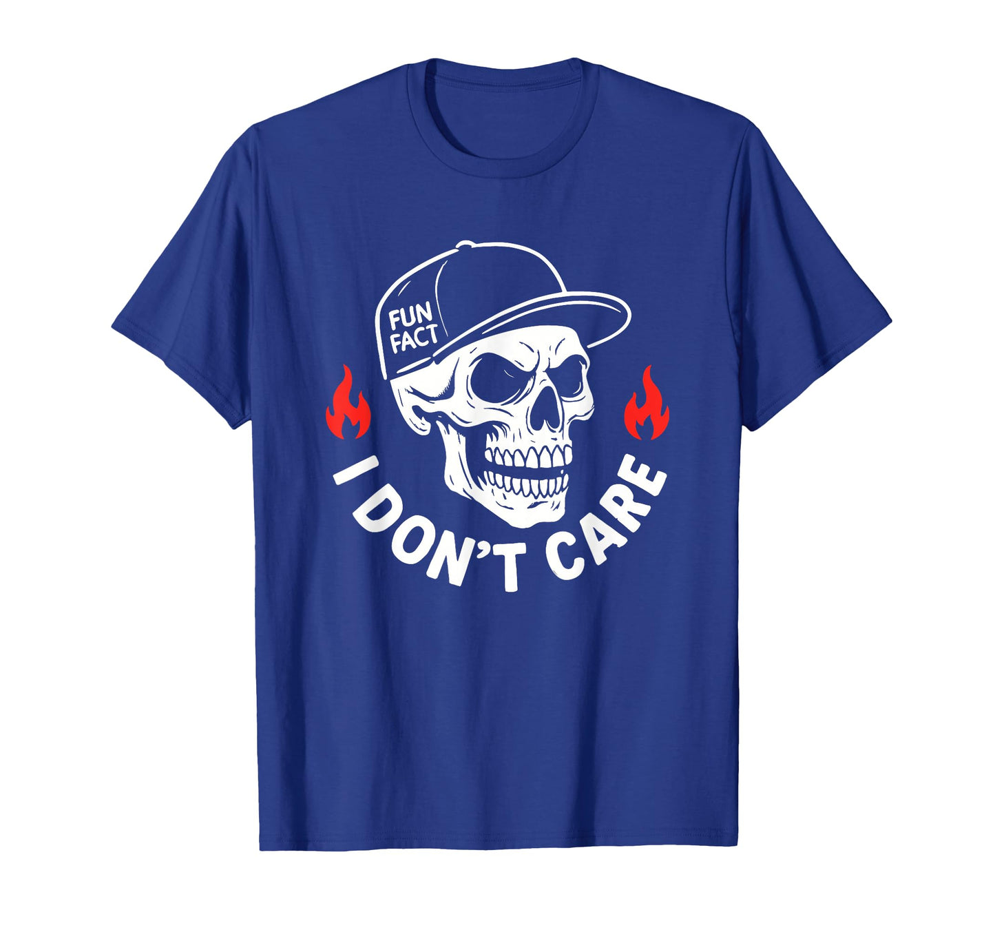 Fun Fact I Don't Care Funny Skeleton Saying T-Shirt