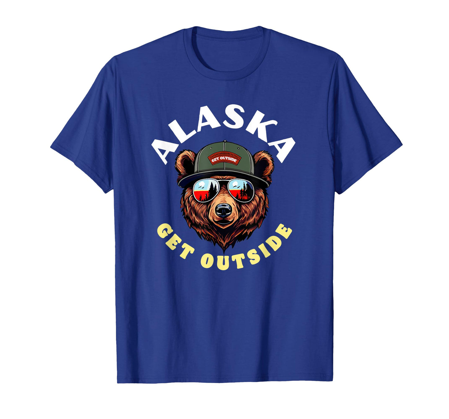Alaska Hipster Bear Illustration Get Outside! Nature T-Shirt