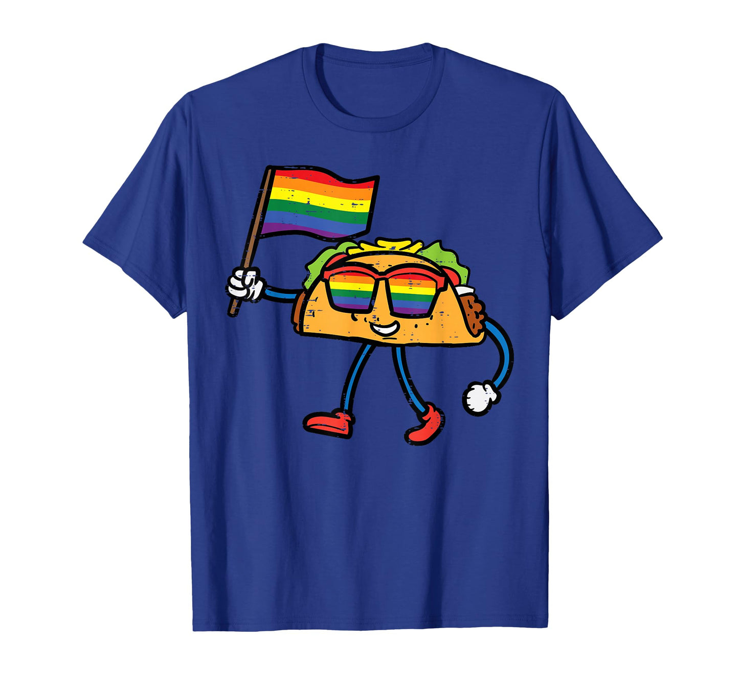 Gay Tacos Rainbow Flag LGBT Pride Month Mexican Men Women T-Shirt