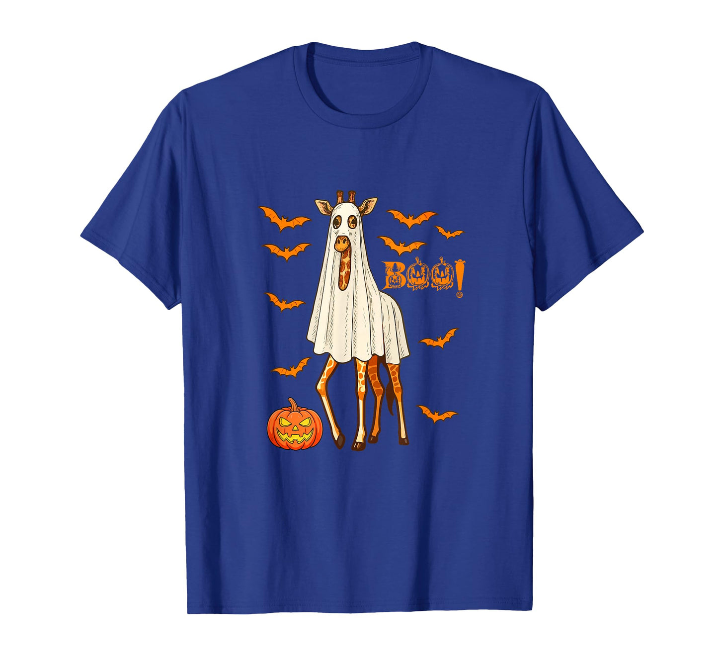 Boo Halloween Giraffe Cosplay Ghost Costume Animal Lover T-Shirt