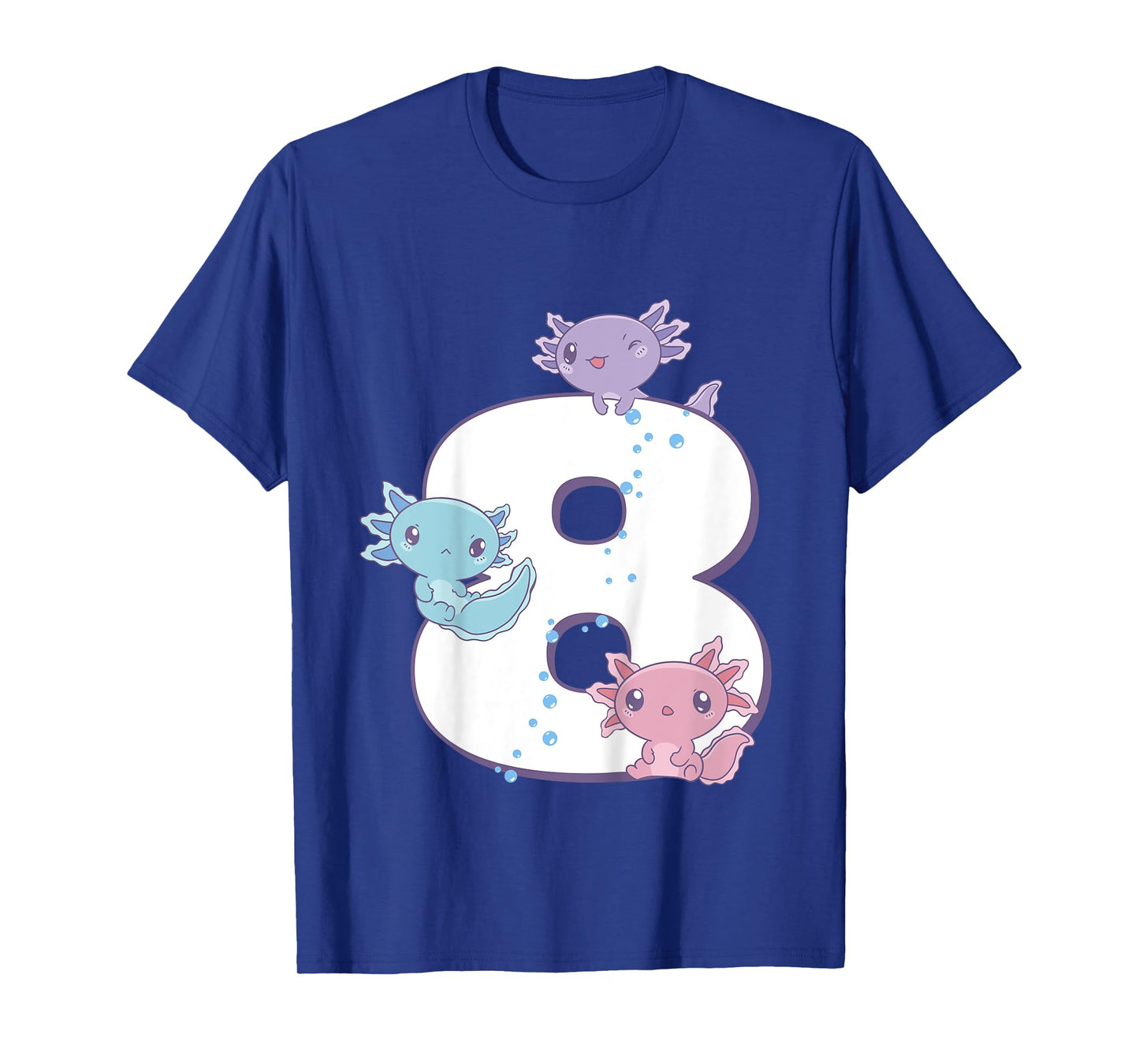 Axolotl 8th Birthday - I'm 8 Daughter Girl's Birthday Party T-Shirt