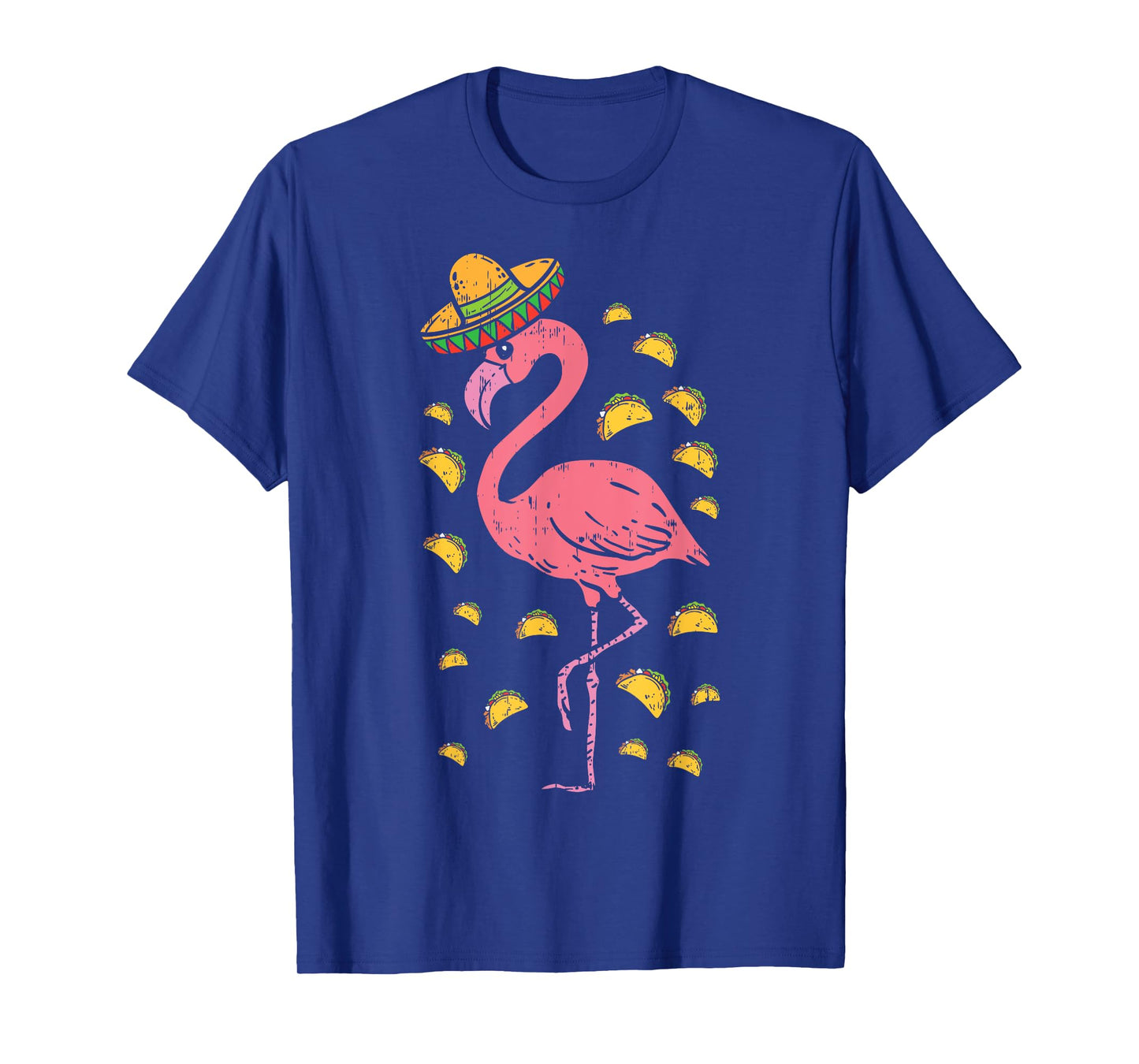 Flamingo Sombrero Tacos Cinco De Mayo Fiesta Mexican T-Shirt