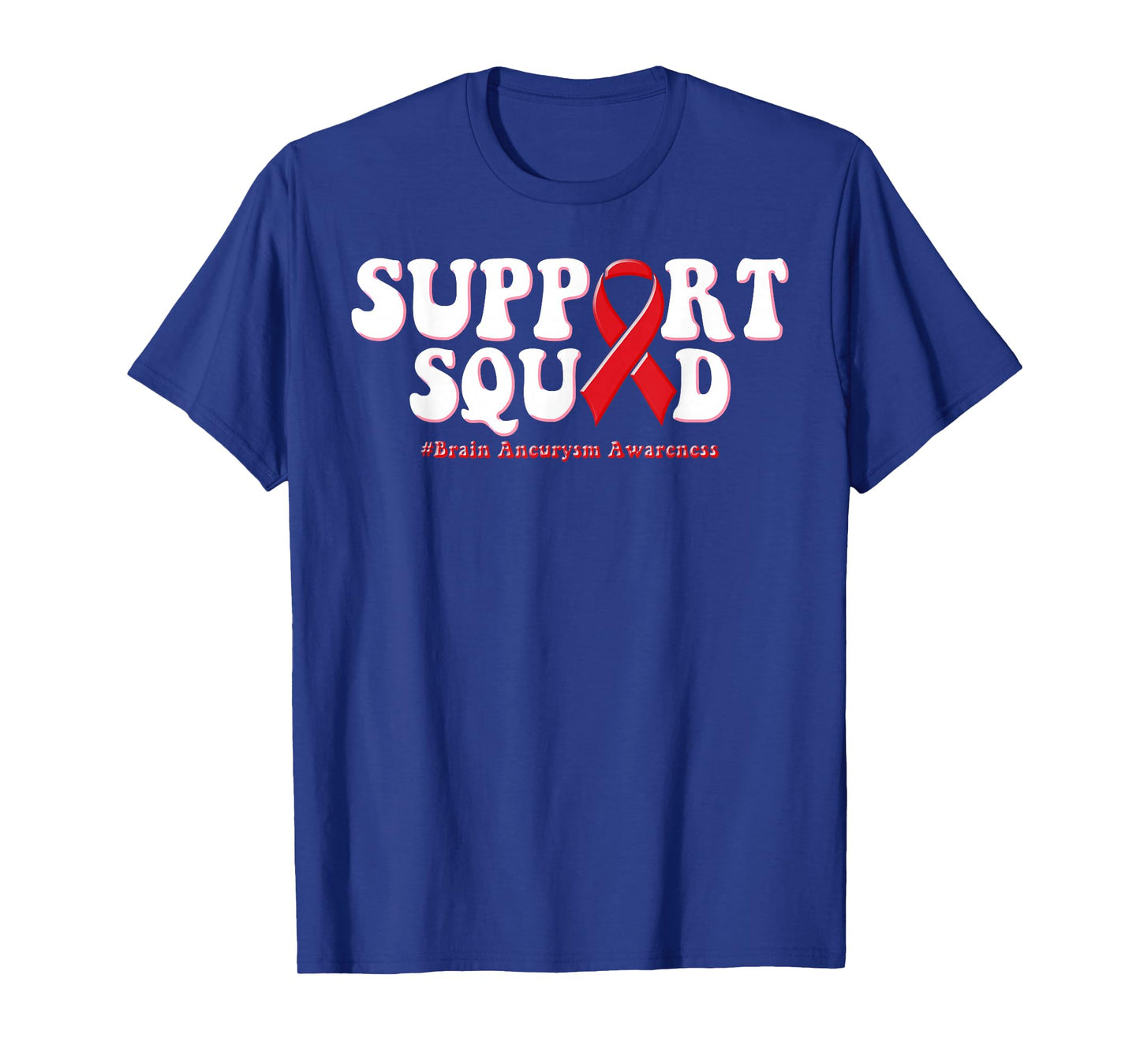 Retro Groovy Support Squad Brain Aneurysm Awareness T-Shirt