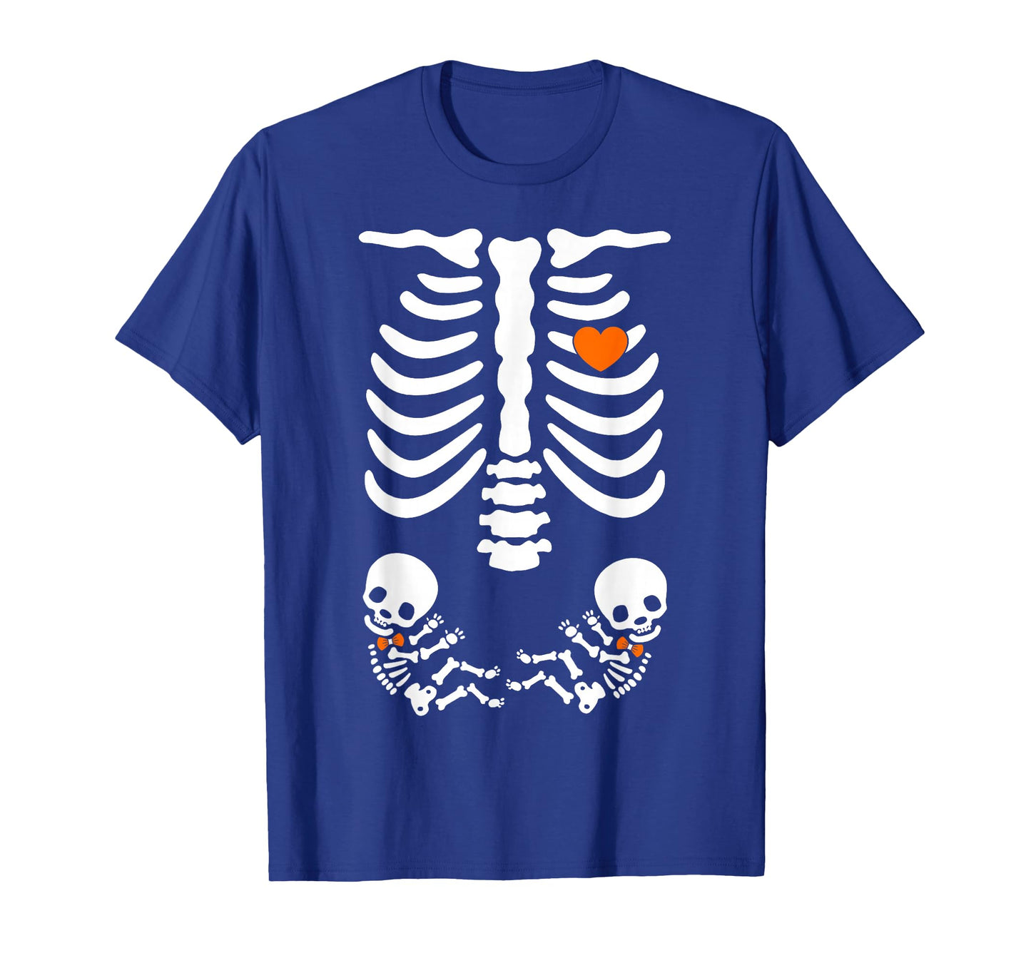 Funny Pregnancy Announcement Twins Skeleton Halloween Family T-Shirt