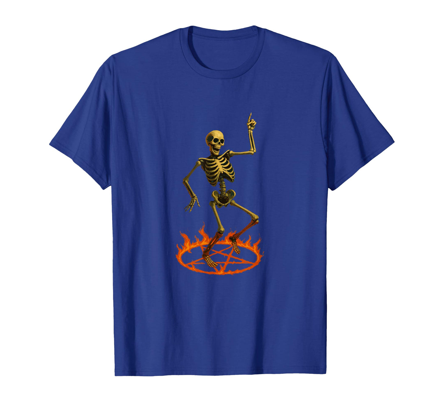 Funny Skeleton Dancing Sigil of Baphomet Halloween Costume T-Shirt