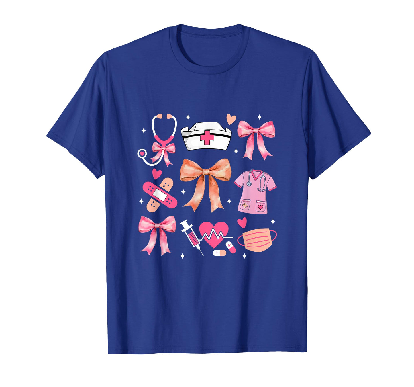 Cute Pink Coquette Bow Nurse Life Nursing Design For Women T-Shirt