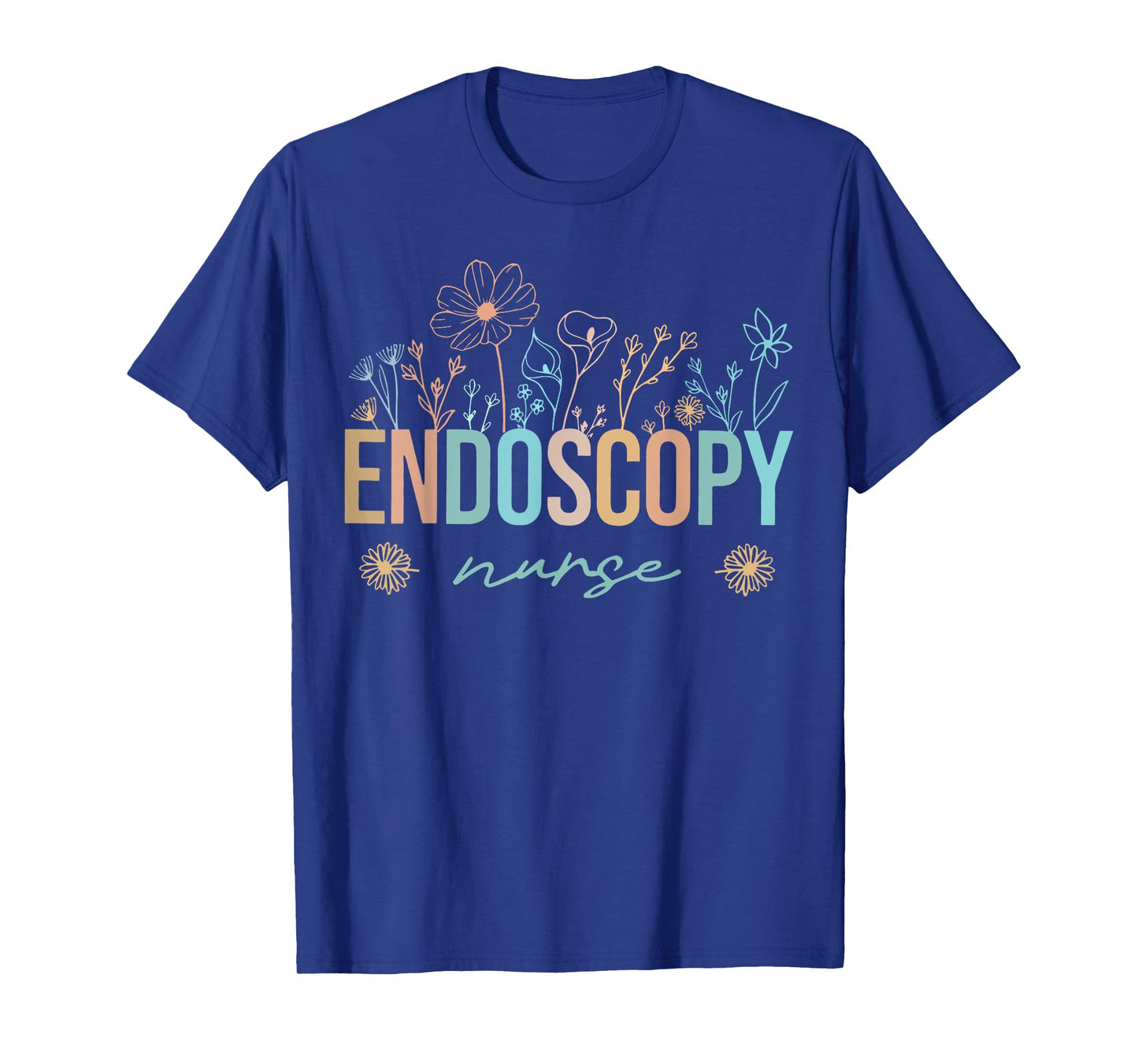 Retro Wildflower Endoscopy Nurse Nursing Nurse Appreciation T-Shirt