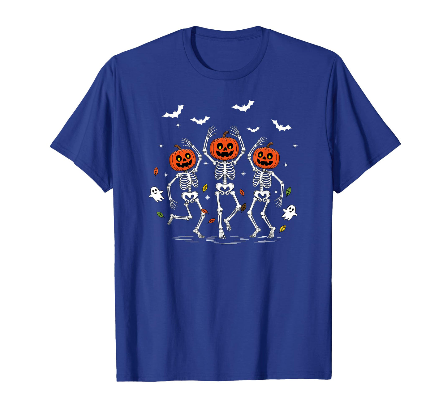 Dancing Skeleton Pumpkin- Head Halloween Party T-Shirt