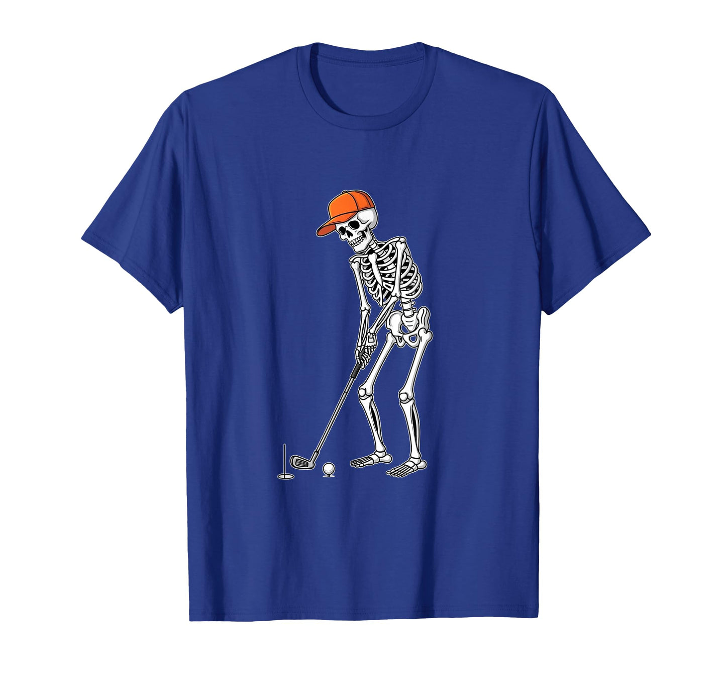 Skeleton Golf Halloween Golfer Golf Player Funny Men Dad T-Shirt