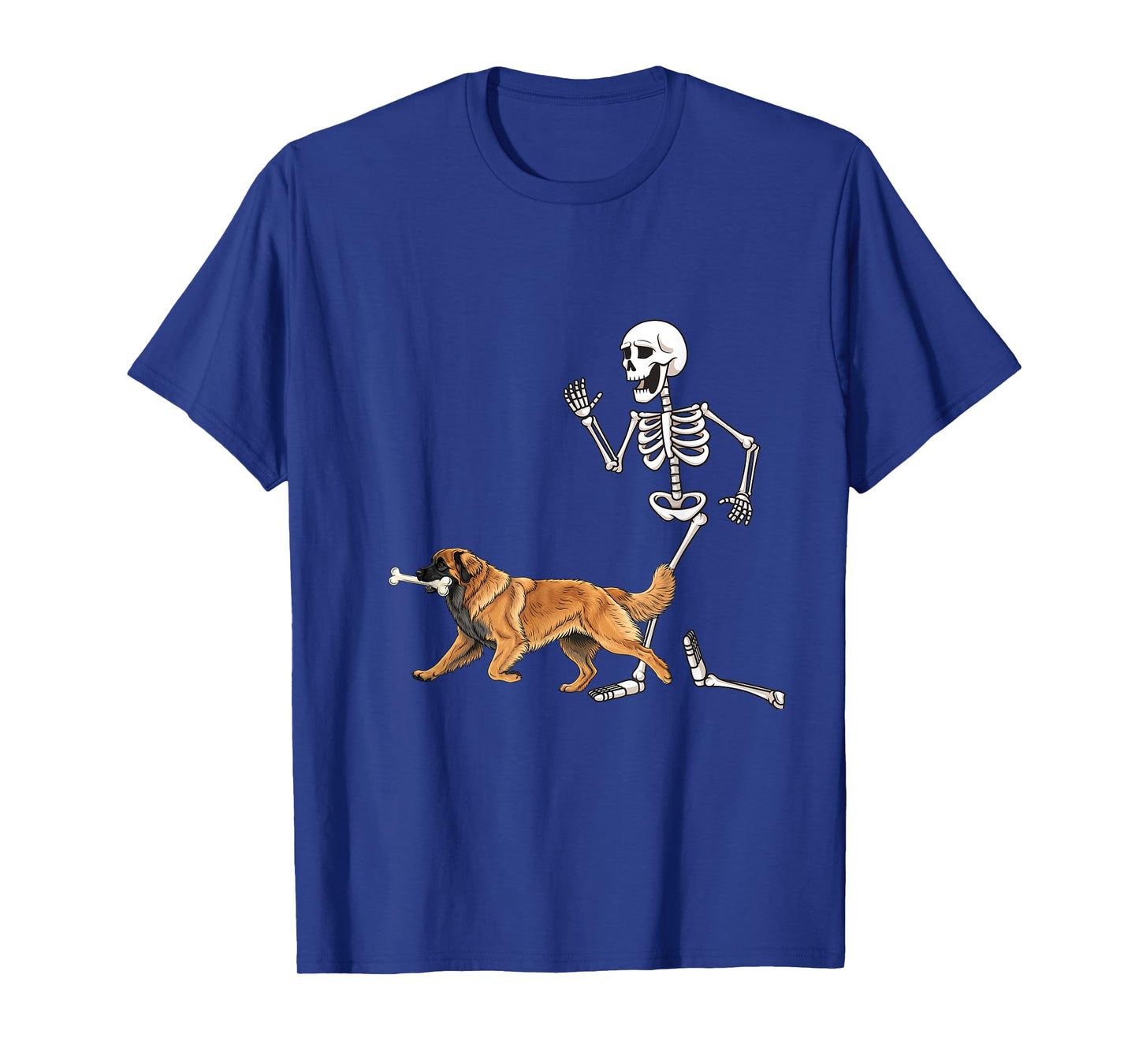 Funny Halloween Leonberger and Skeleton T-Shirt