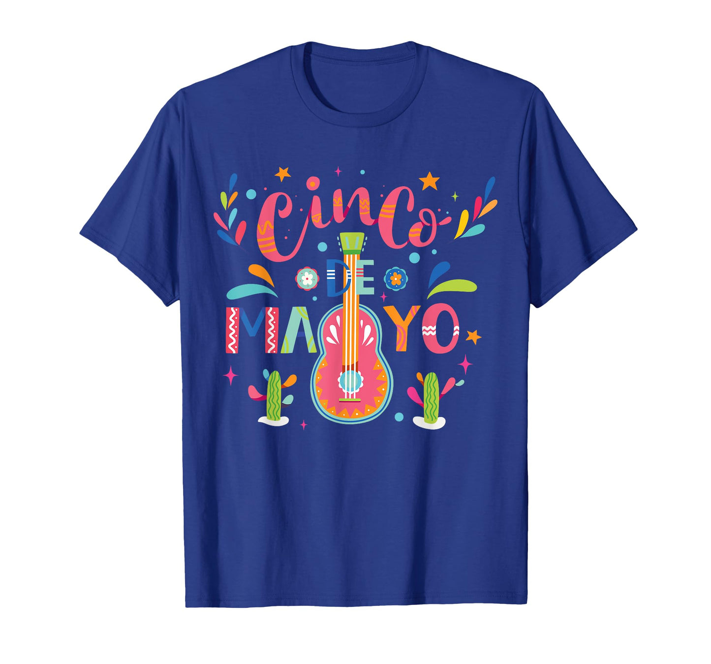 Happy Cinco De Mayo Mexico Fiesta Taco Guitar Cinco De Mayo T-Shirt