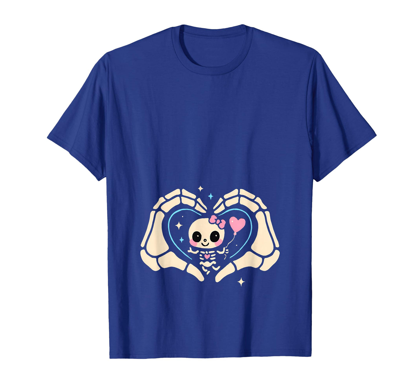 Happy Halloween Pregnant Baby Skeleton Spooky Season New Mom T-Shirt