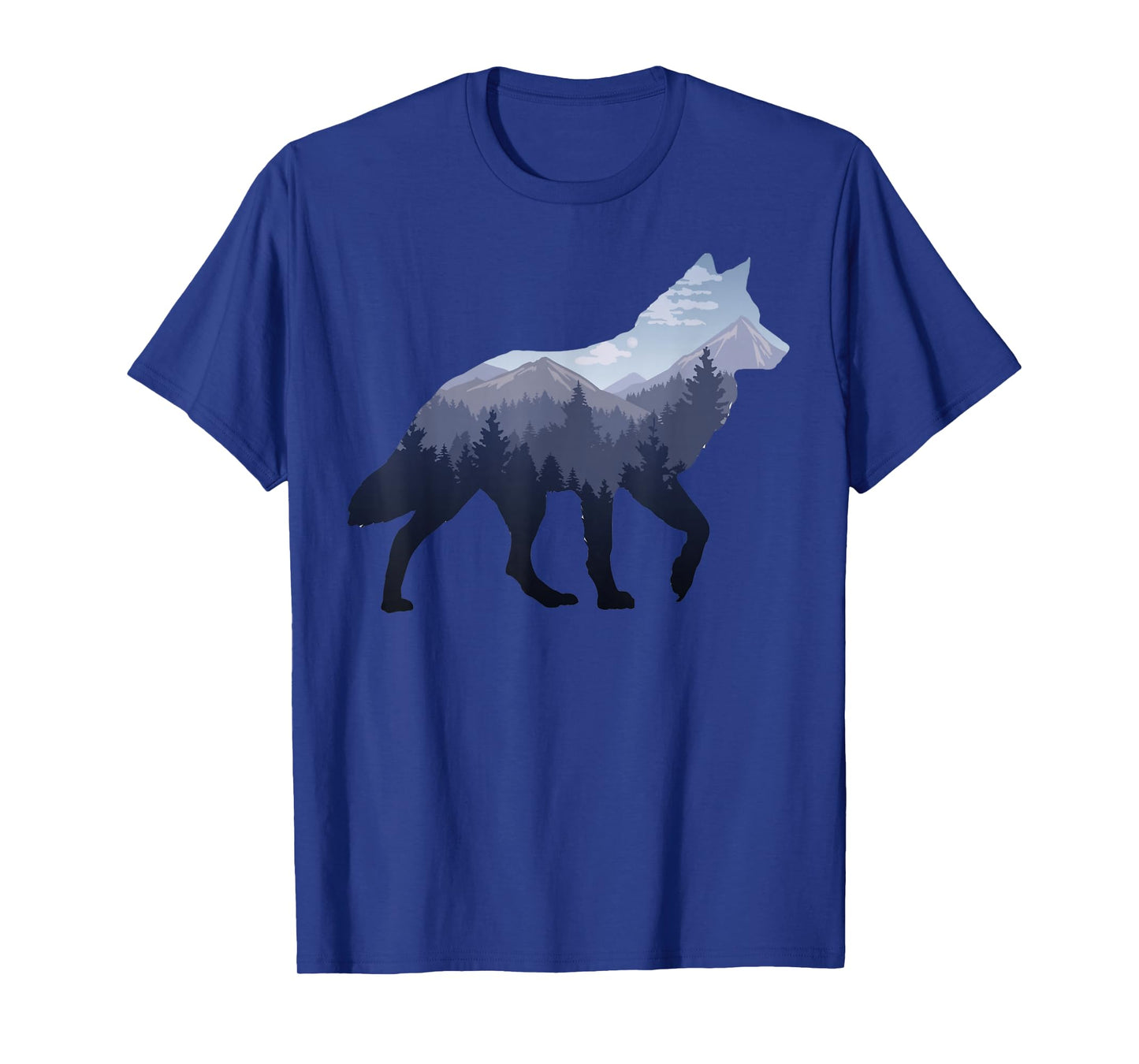 Lone Wolf Survives The Mountain Silhouette Art T-Shirt T-Shirt