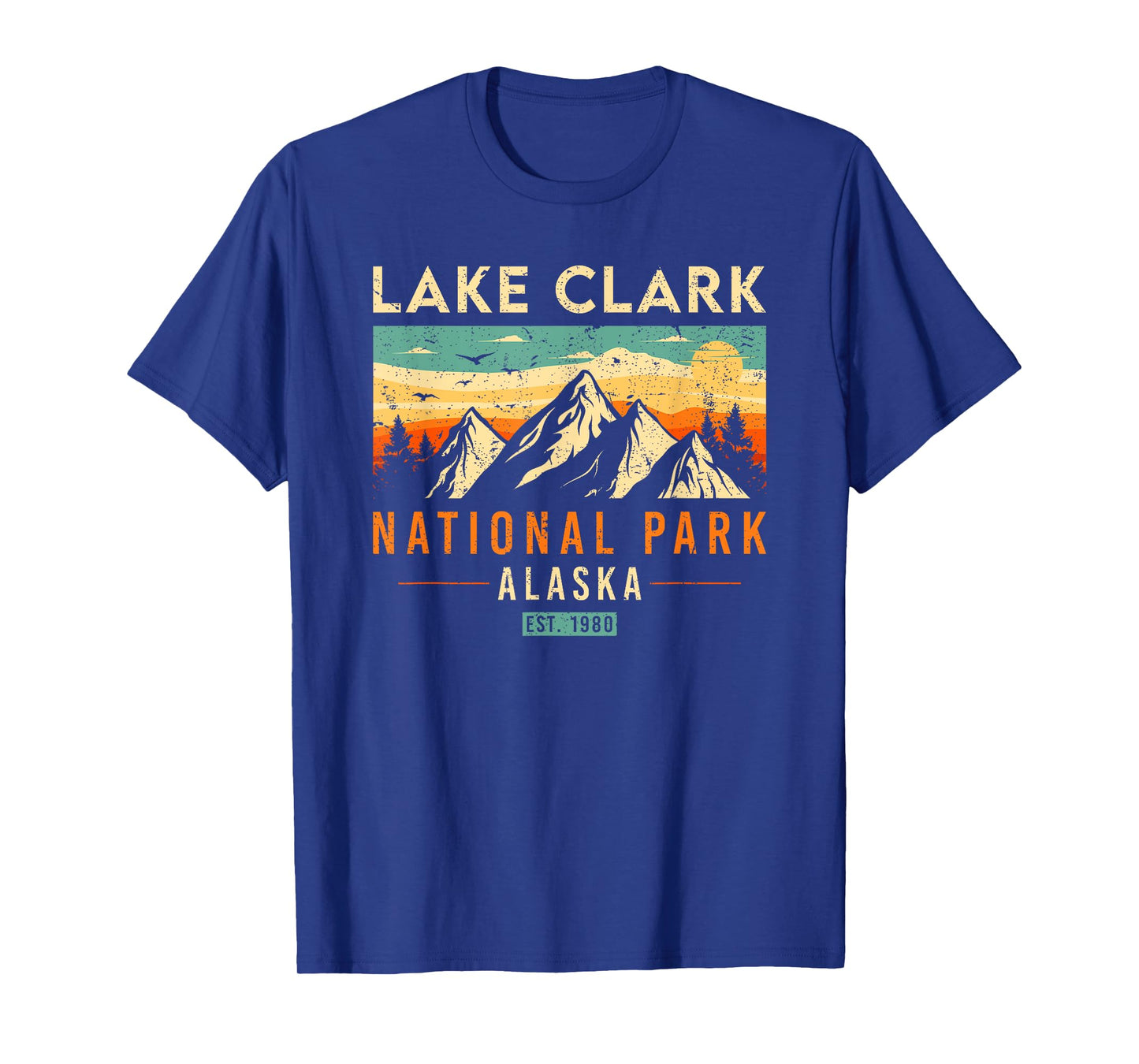 Lake Clark Est 1980 Alaska Vintage Retro National Park T-Shirt