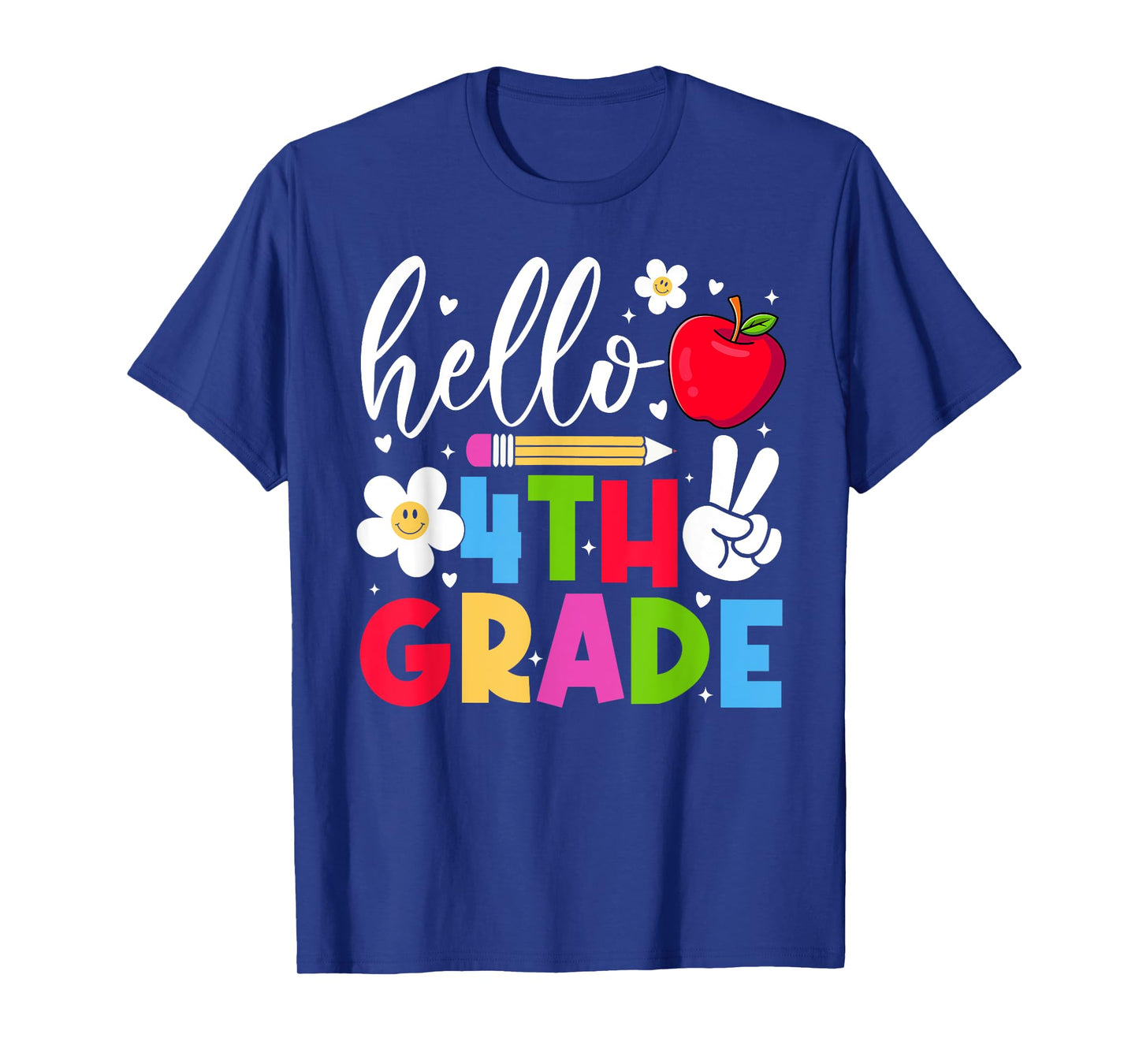 Back To School Hello Fourth Grade Team 4th Grade Boy Girl T-Shirt