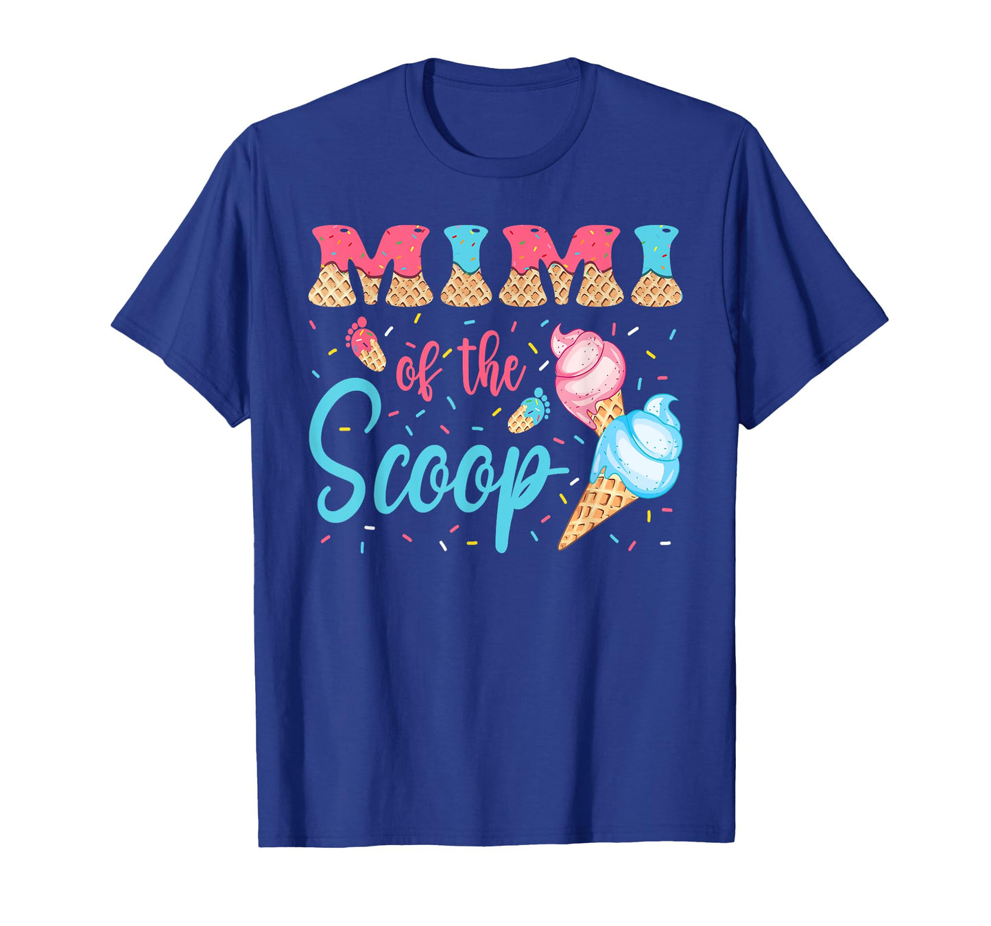 Mimi Of The Scoop Ice Cream Gender Reveal Baby Shower T-Shirt