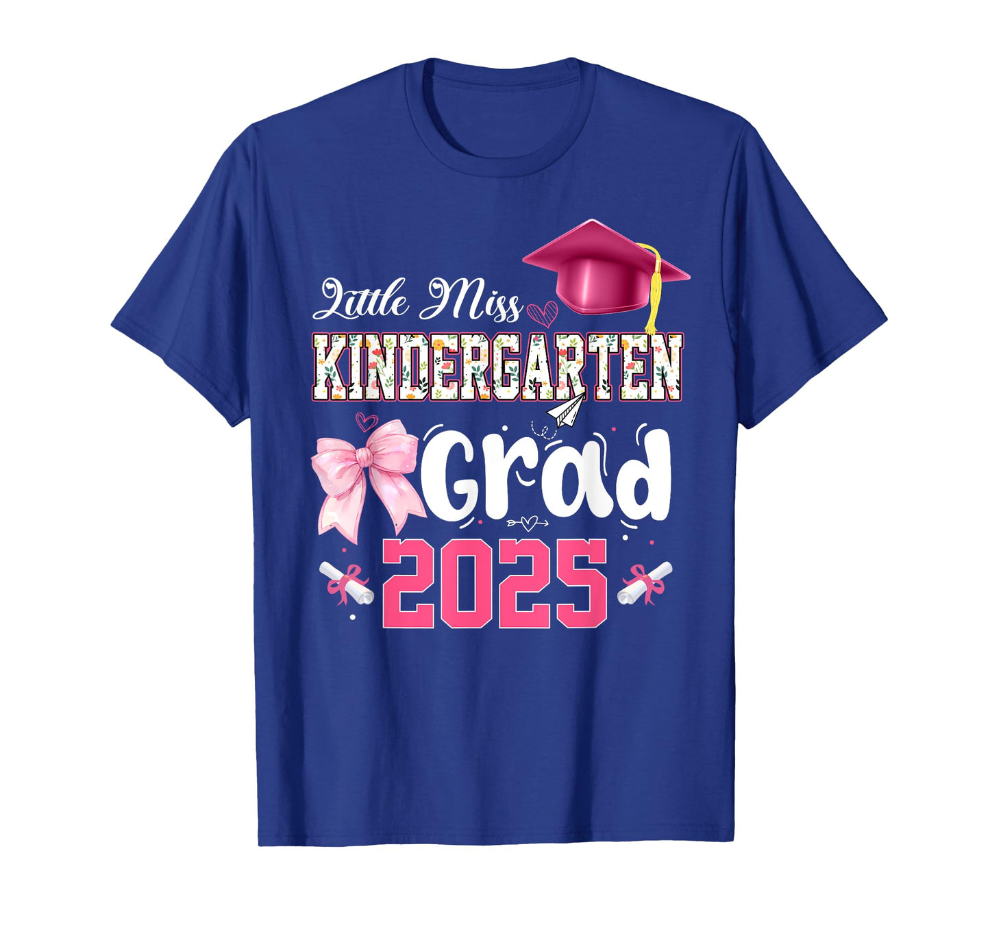 Little Miss Kindergarten Graduation Coquette Bow Graduate T-Shirt
